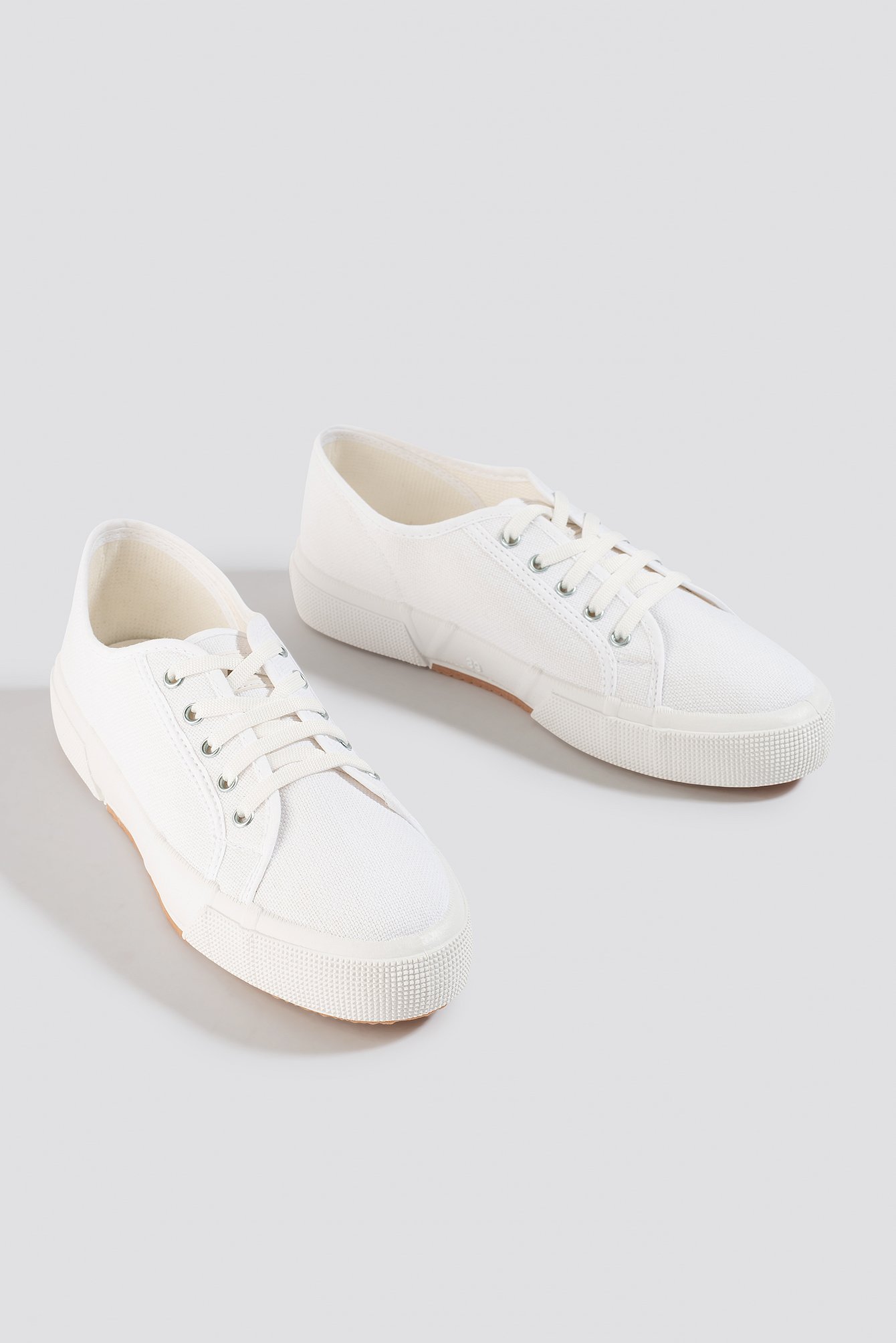 NA-KD Shoes Basic Canvas Sneakers - White