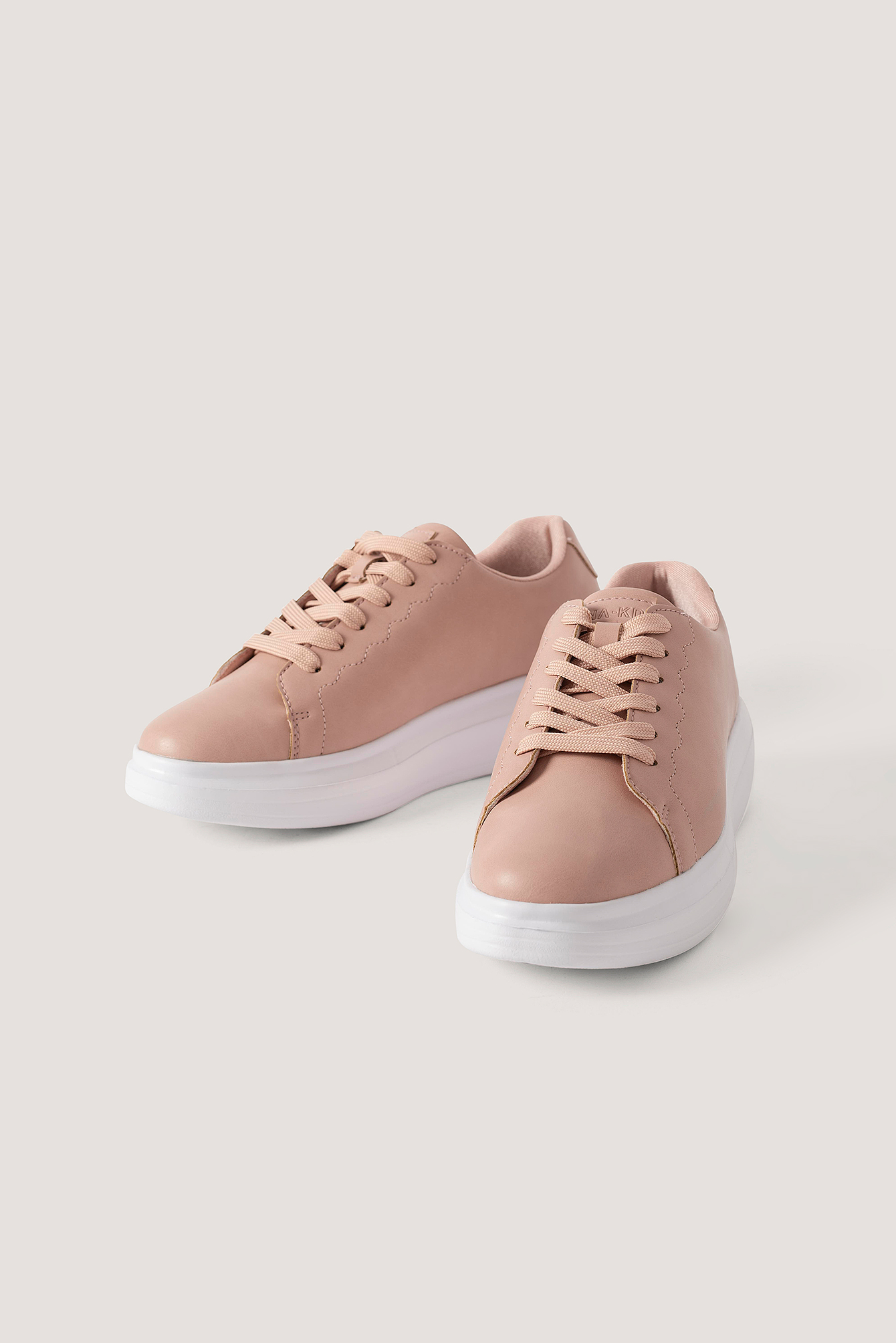Dusty Pink Basic Court Trainers