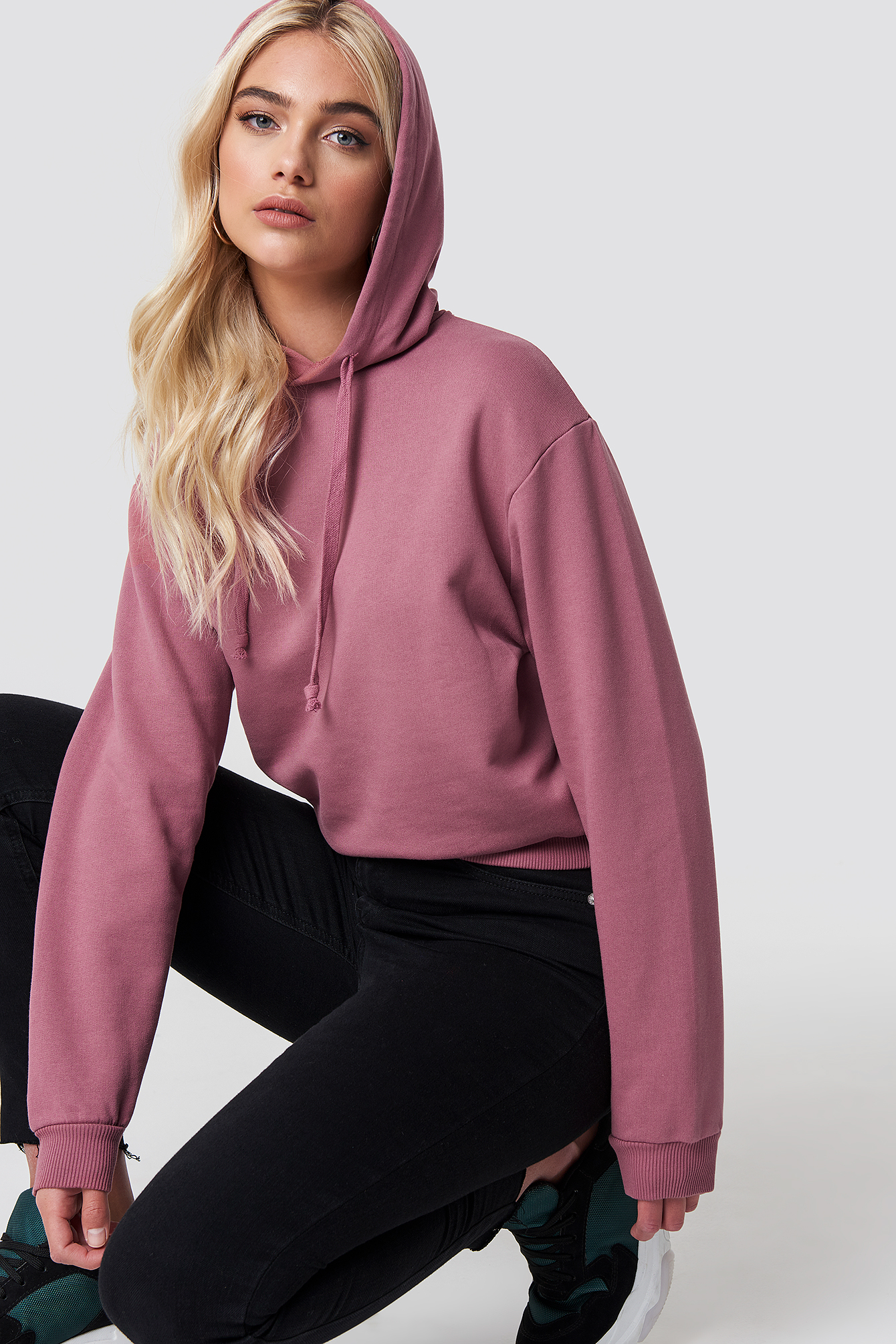 Basic Hoodie Purple Rose