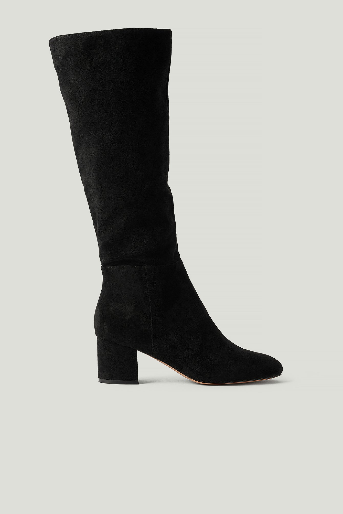 Black Basic Knehøye Boots