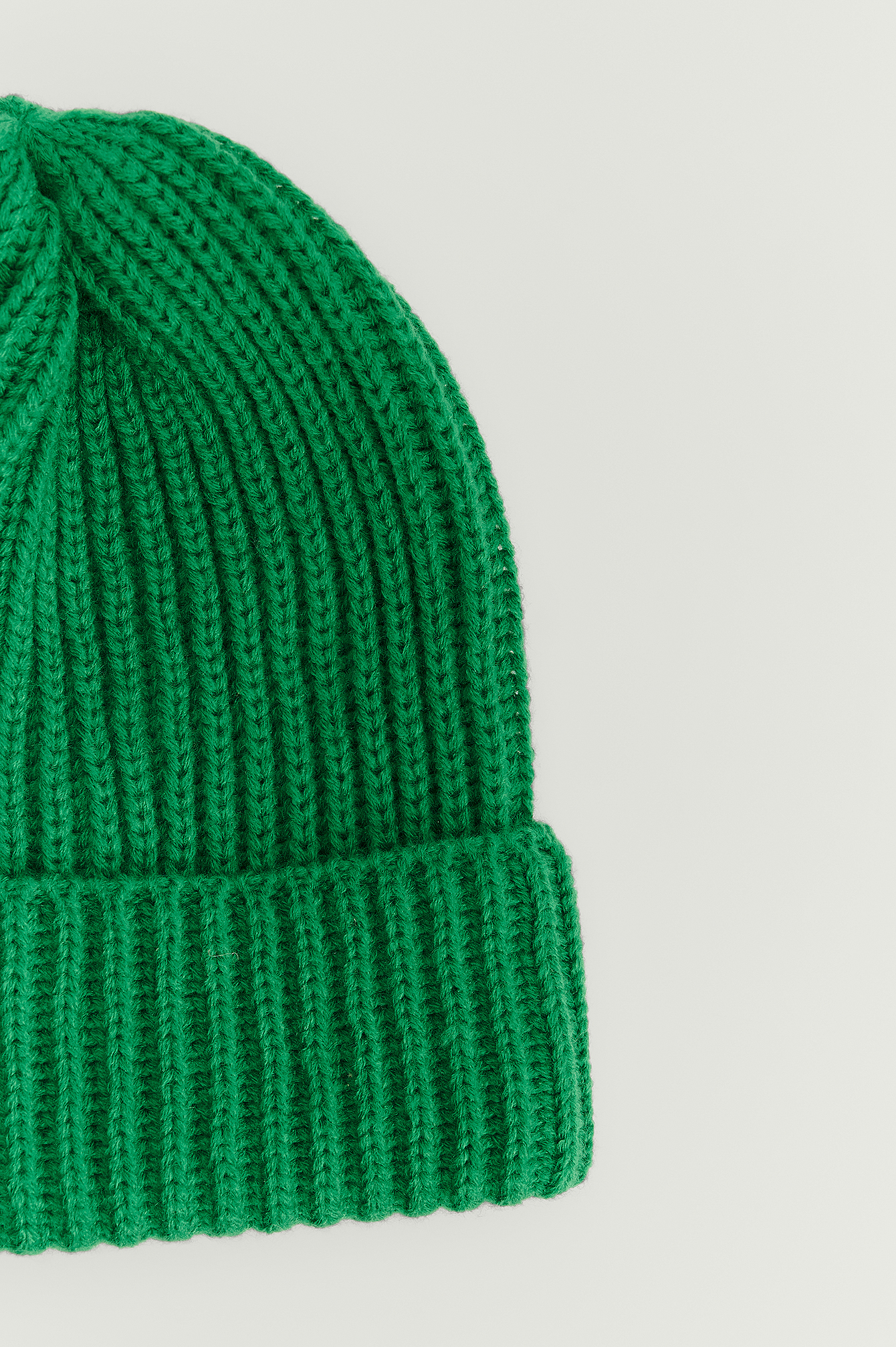 Basic Knitted Beanie Green | na-kd.com