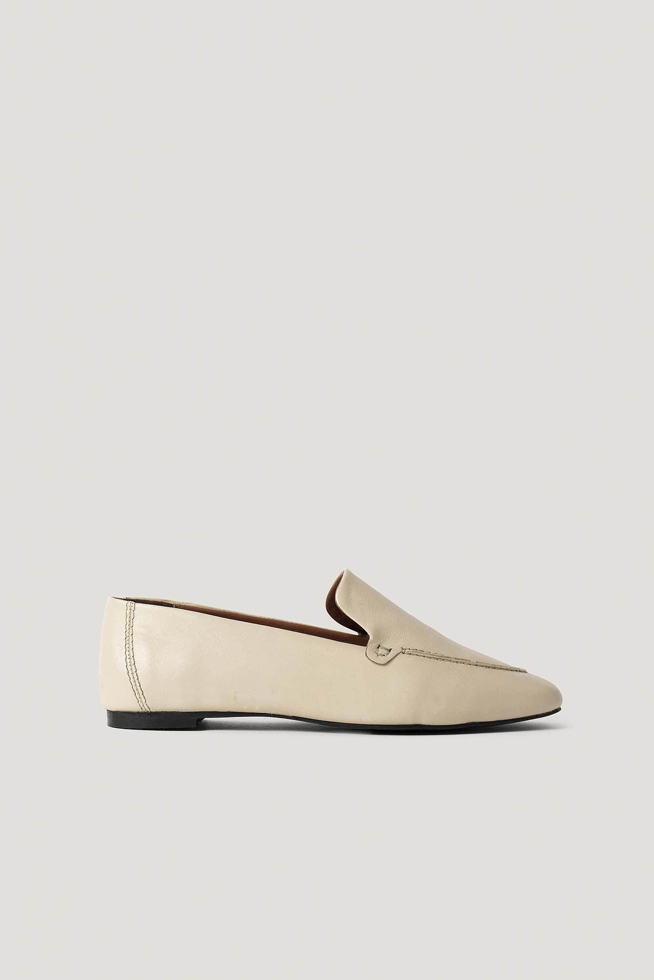 Basic Leather Loafers Nude NAKD