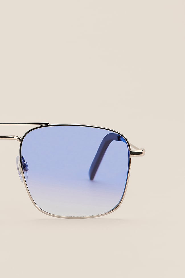 NA-KD Accessories Basic Metal Frame Sunglasses - Blue