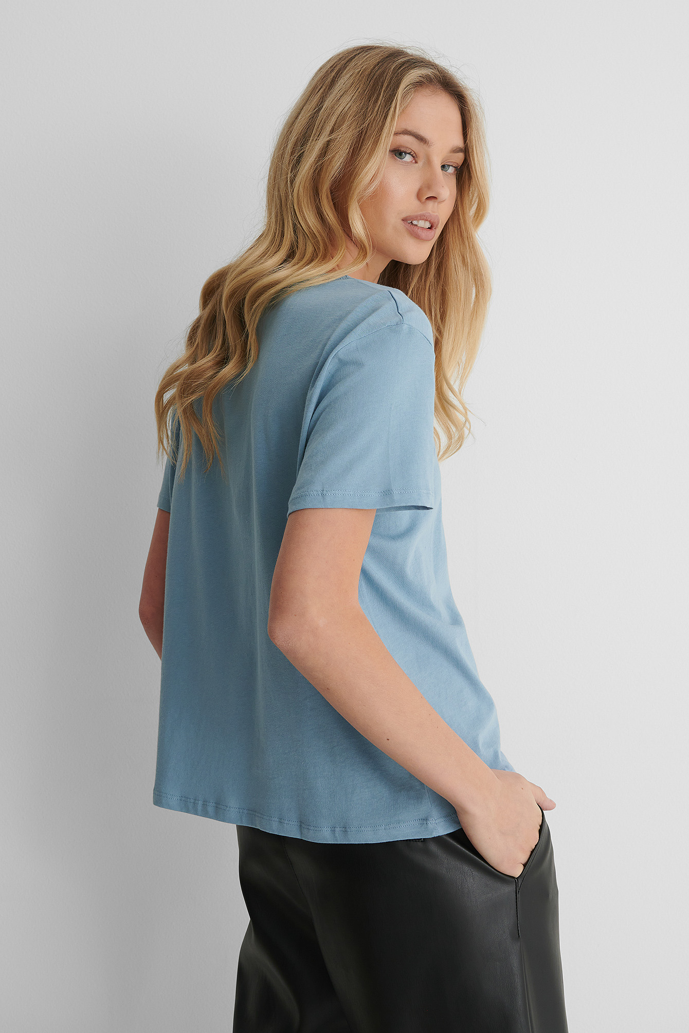 Basic Oversized T-Shirt Blauw | na-kd.com