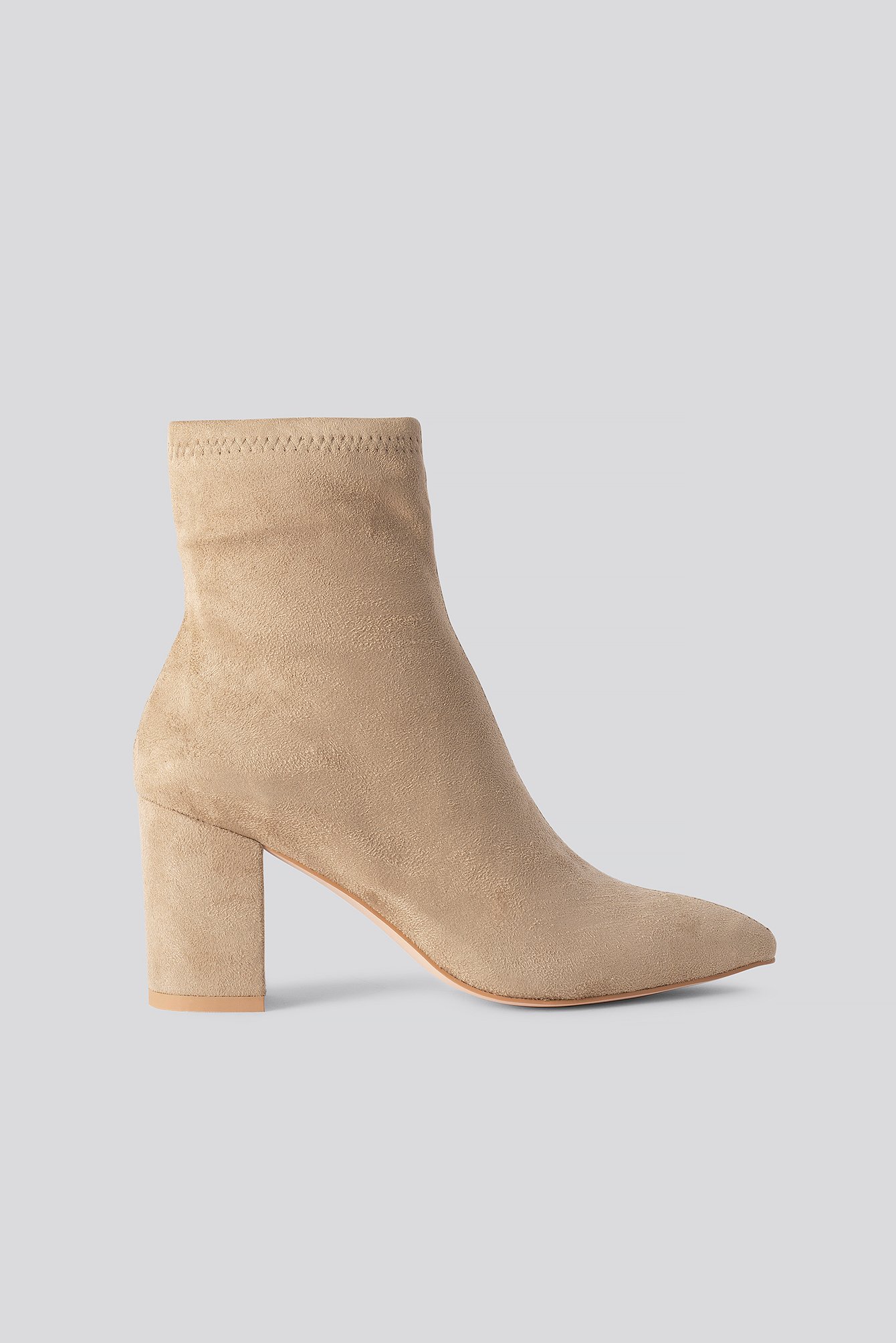 beige booties with heel