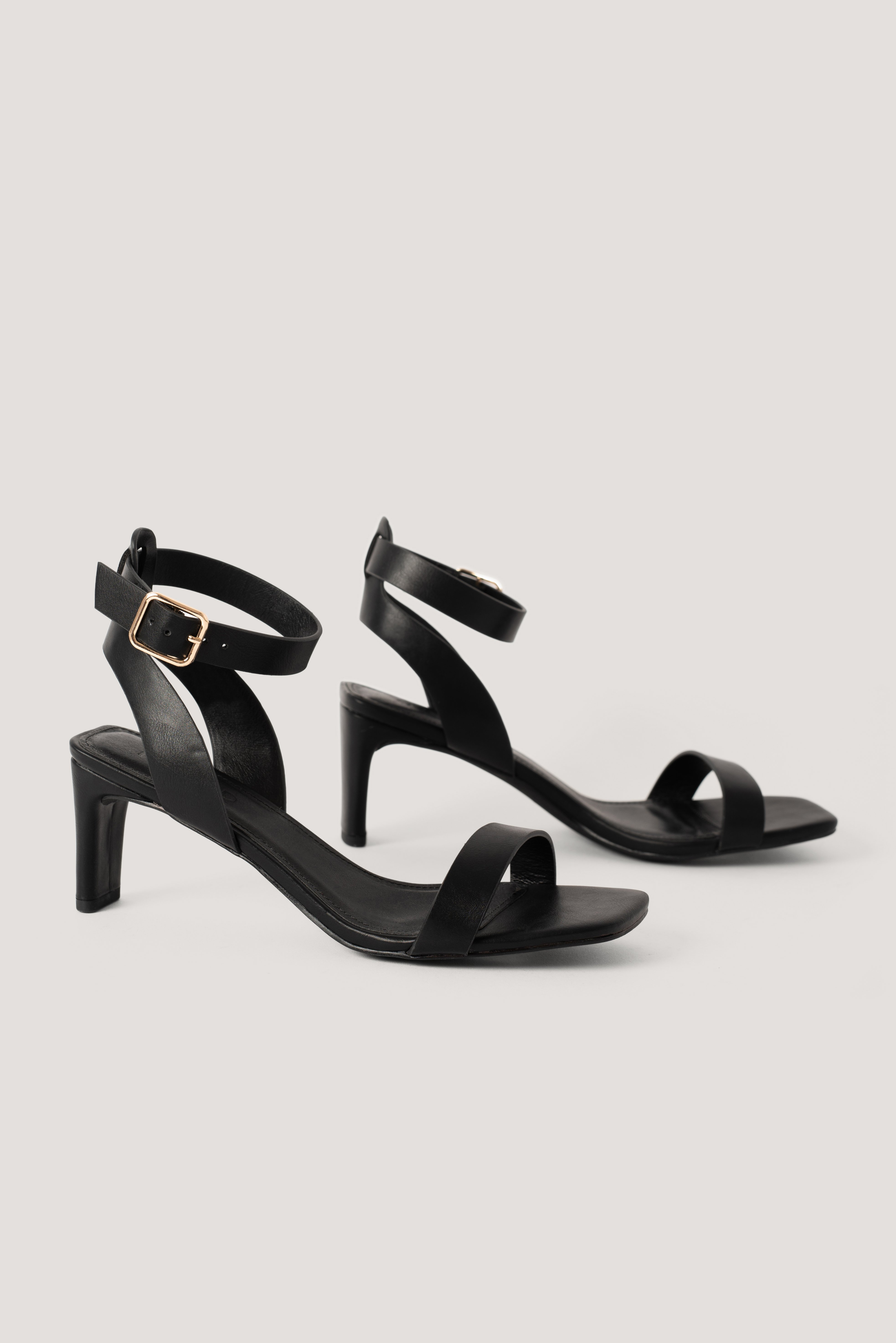 Na-Kd Shoes Basic Squared Heel Sandals - Black