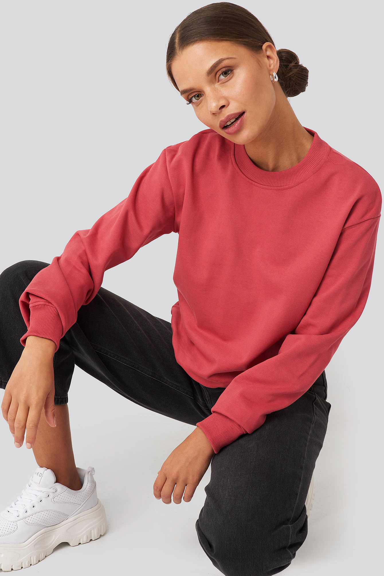 Basic Sweater Washed Red