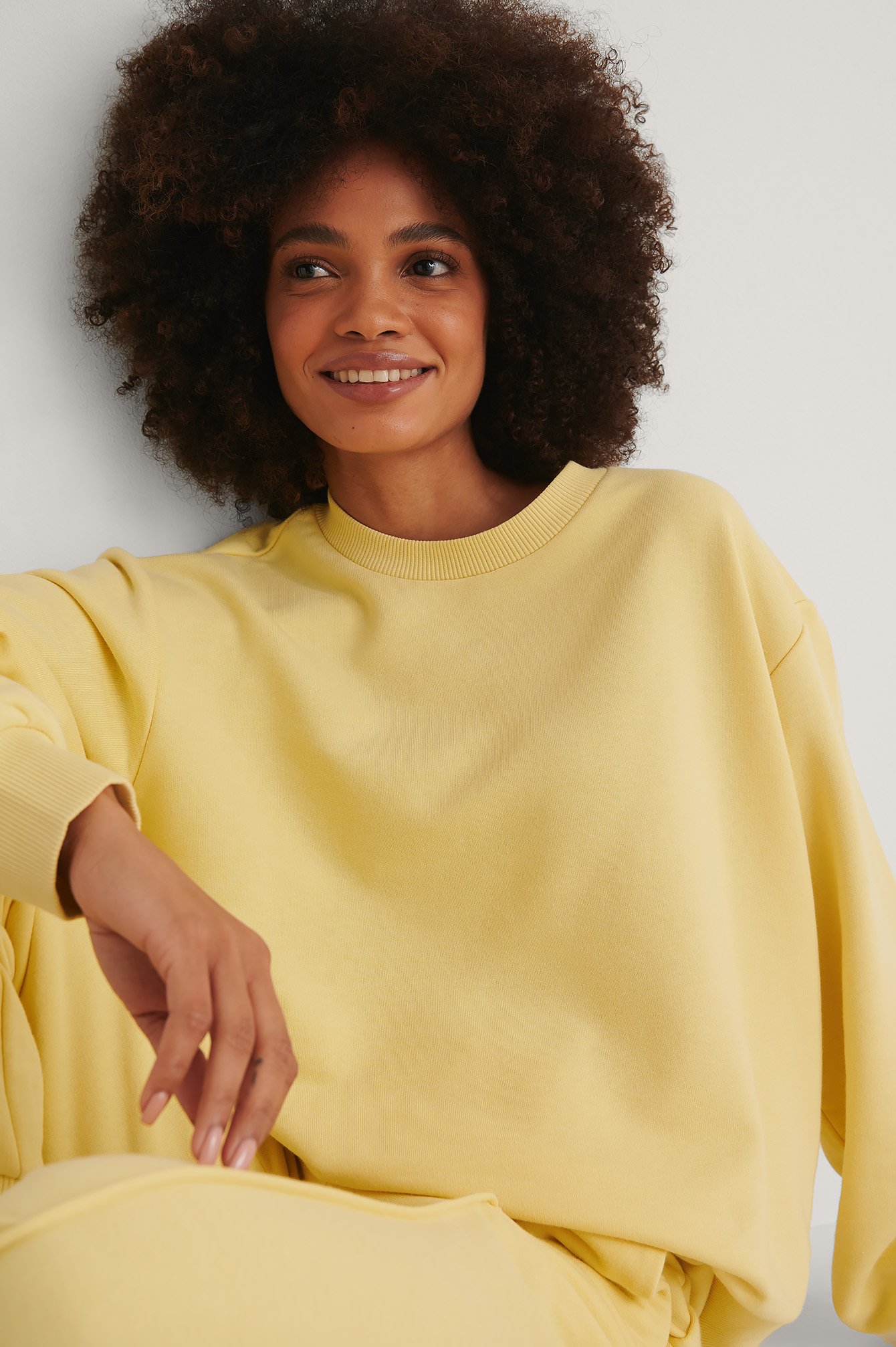 Yellow Organic Basic Sweater