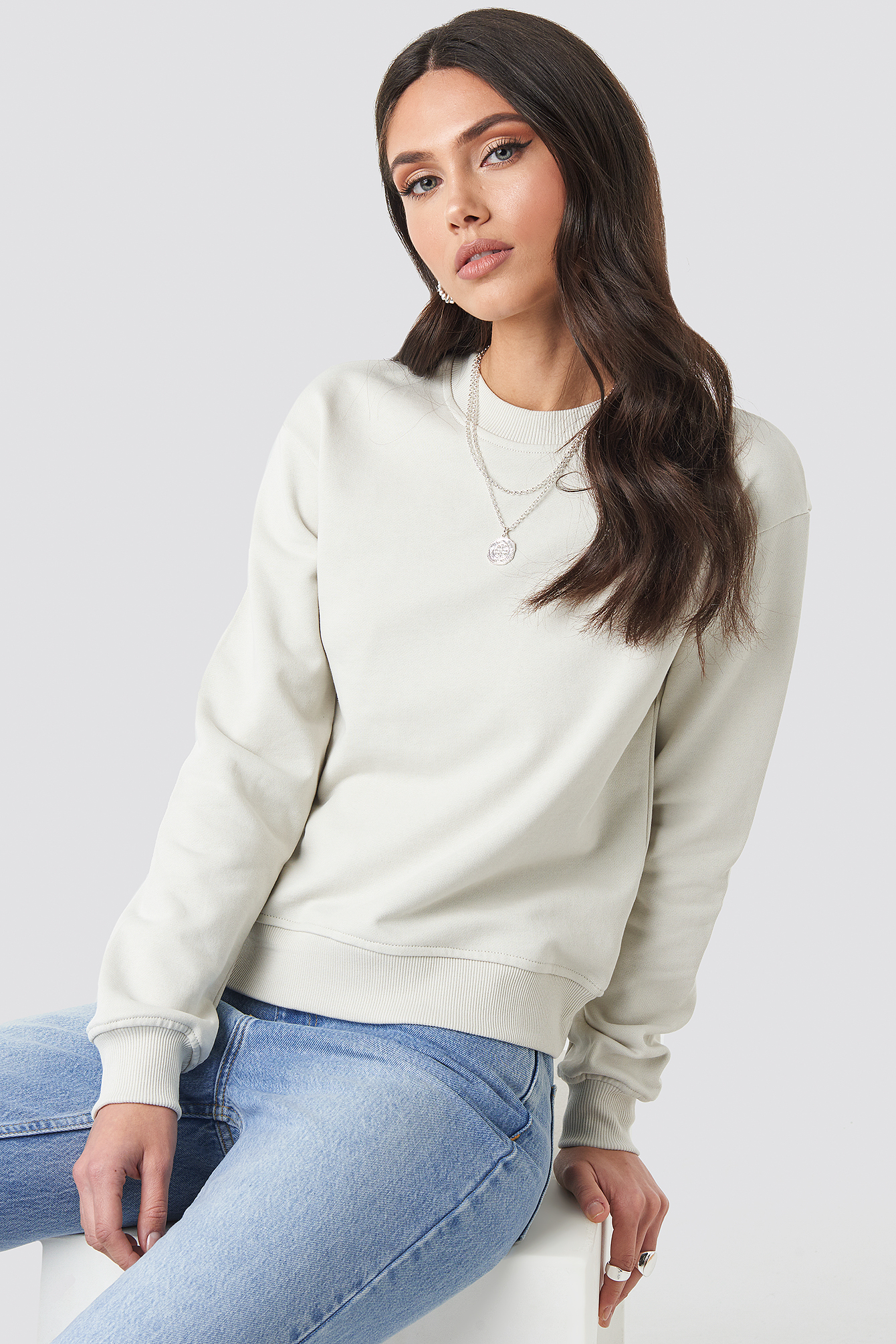 Basic Sweater Dusty Light Beige