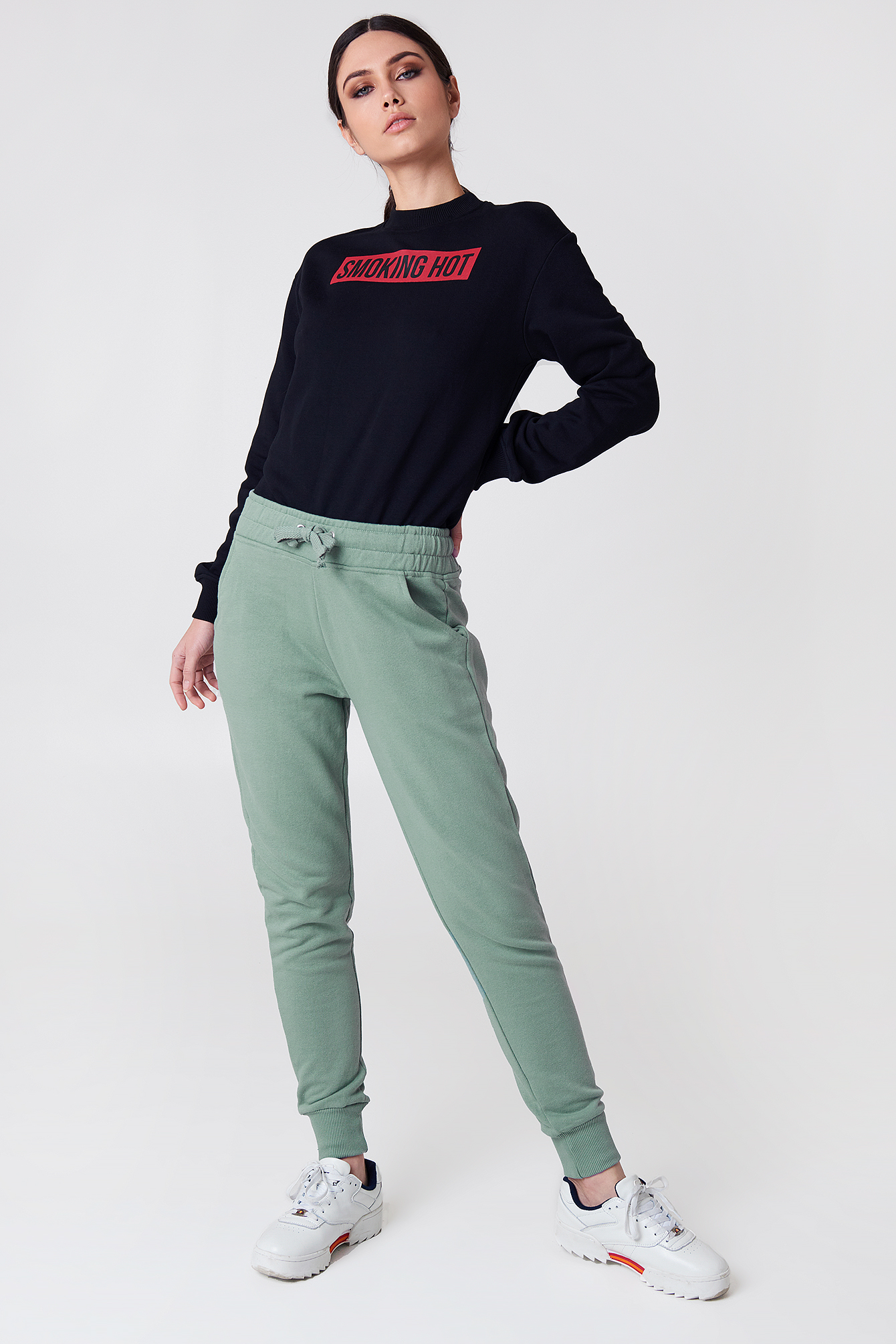 Basic Sweatpants Green | NA-KD