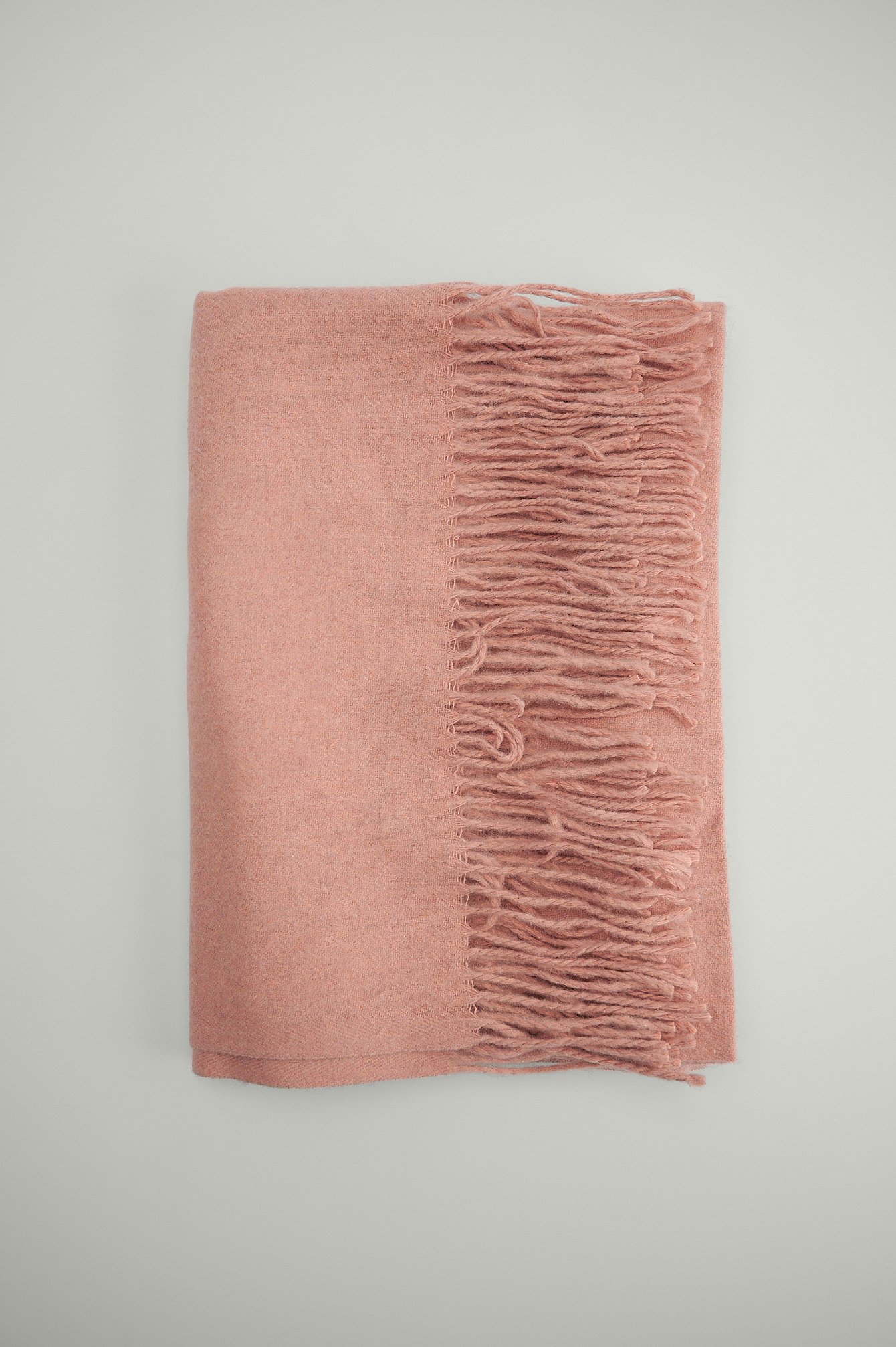 Dusty Pink Prosty wełniany szalik