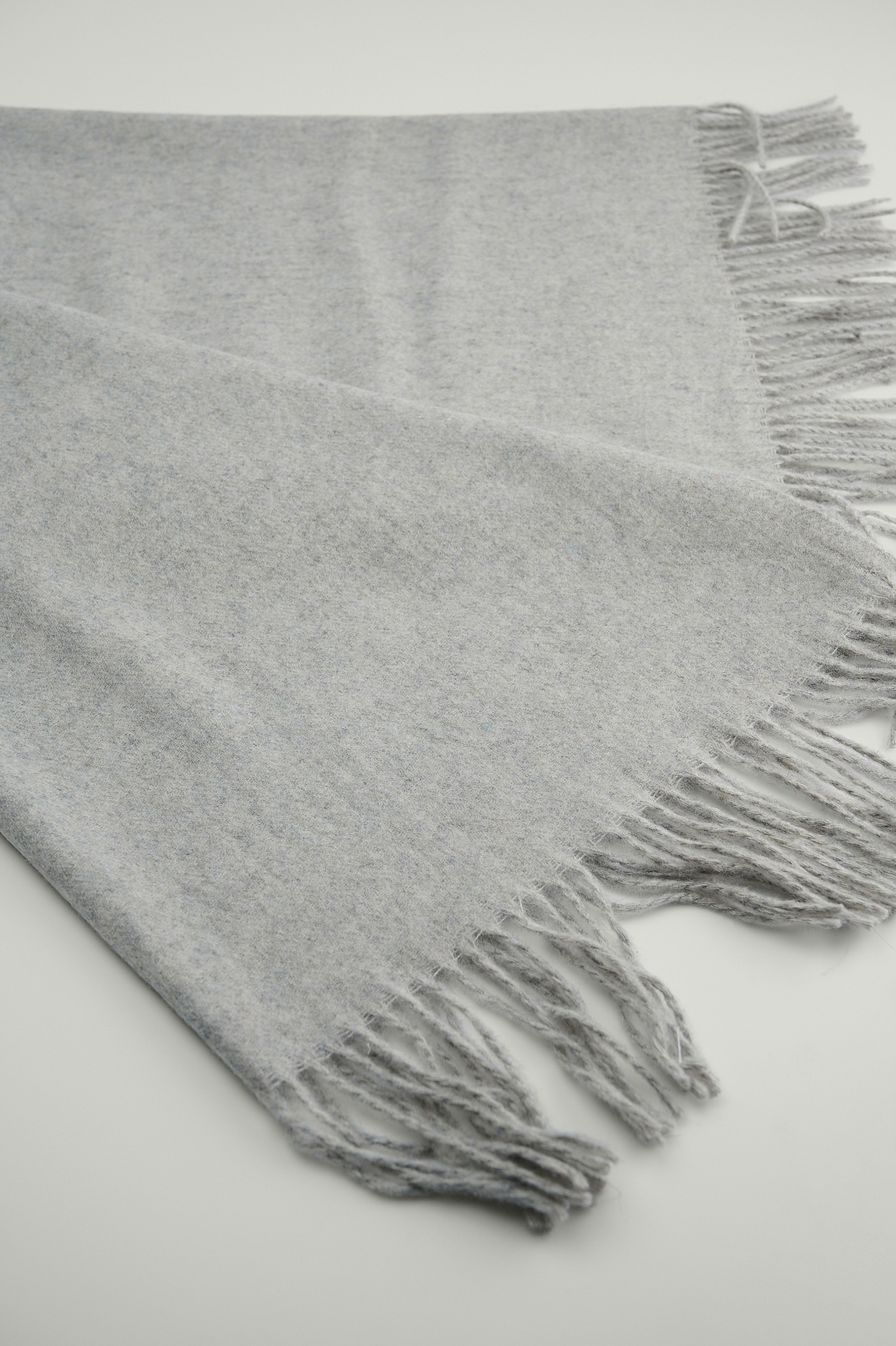 Grey Melange Basic Wool Scarf