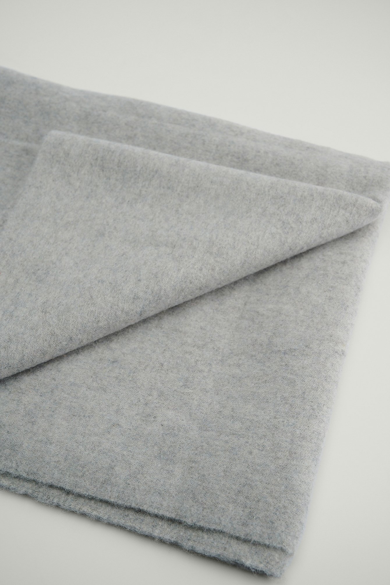 Grey Melange Basic Wool Scarf