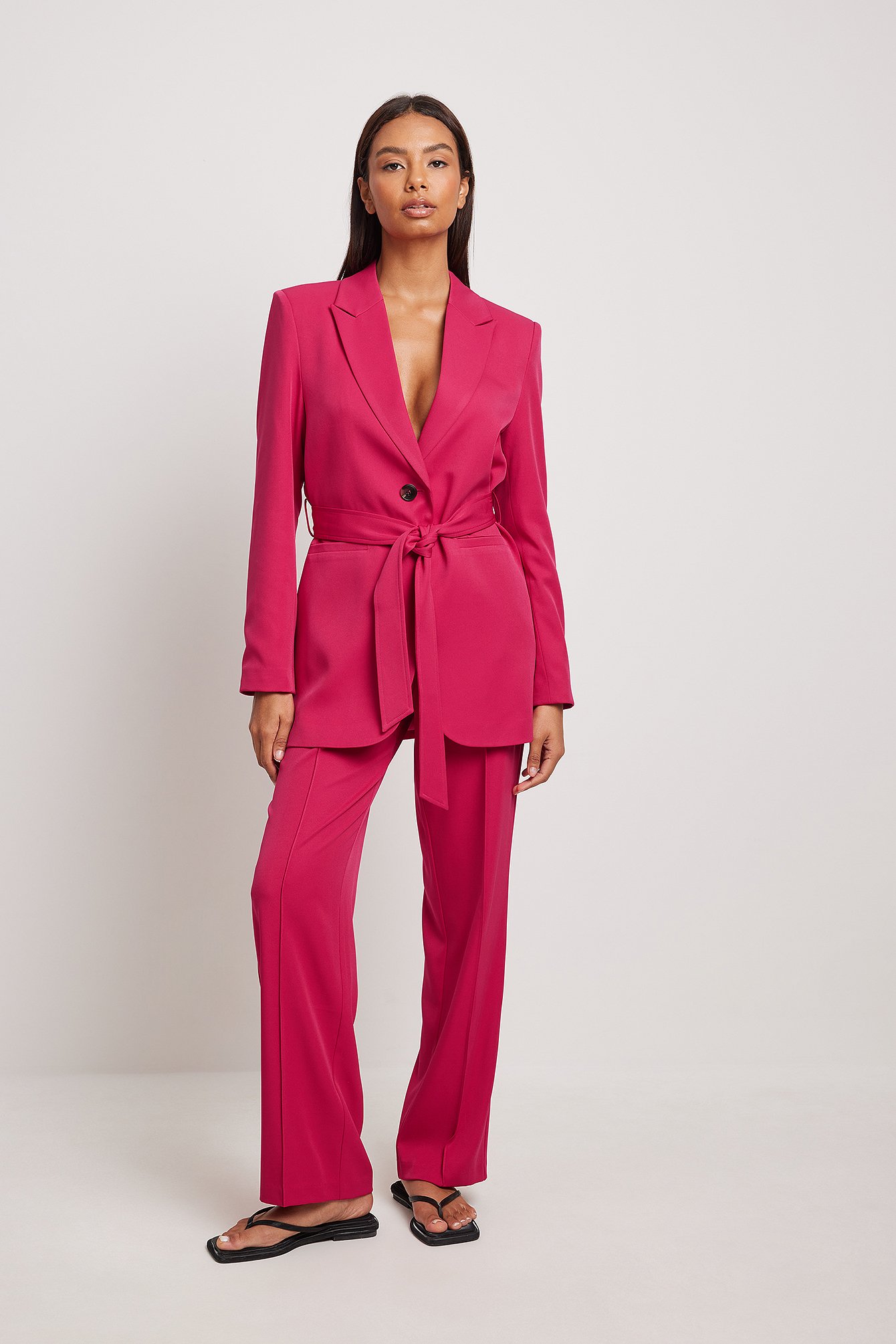 NEW IN PRODUCT NAME - GULELIZA COLLARED BELTED JACKET & PANT SUIT