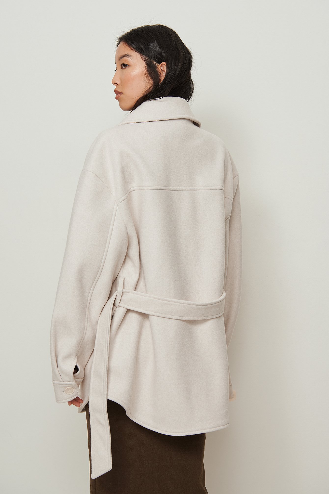 Offwhite Recycled Belted Chest Pocket Jacket