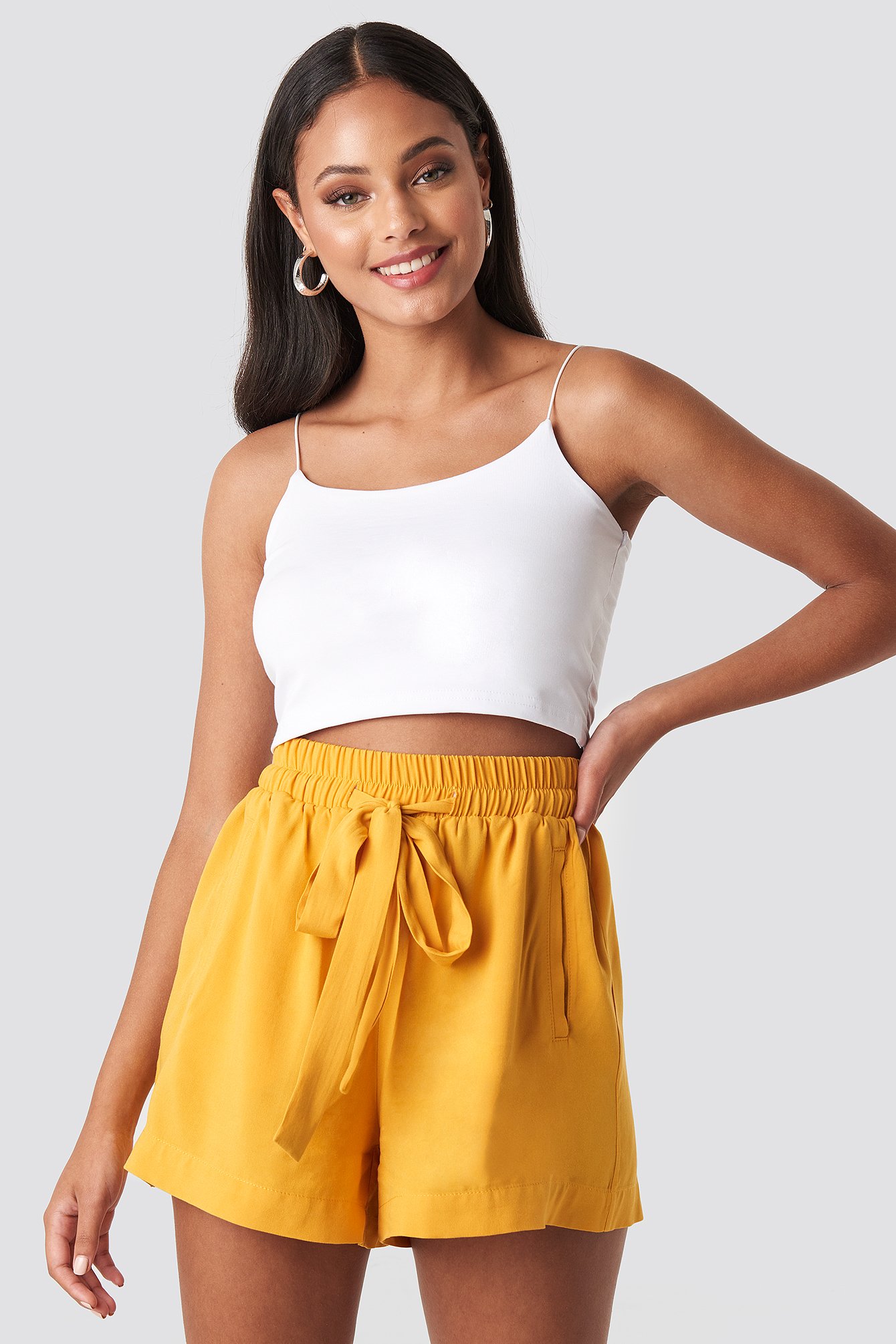 Citrus NA-KD Belted Flowing Shorts