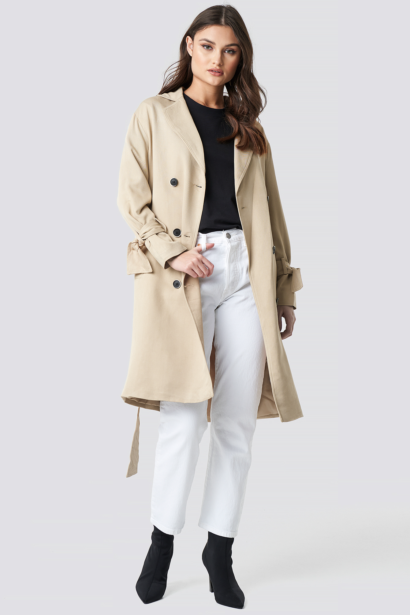 Belted Trench Coat Beige