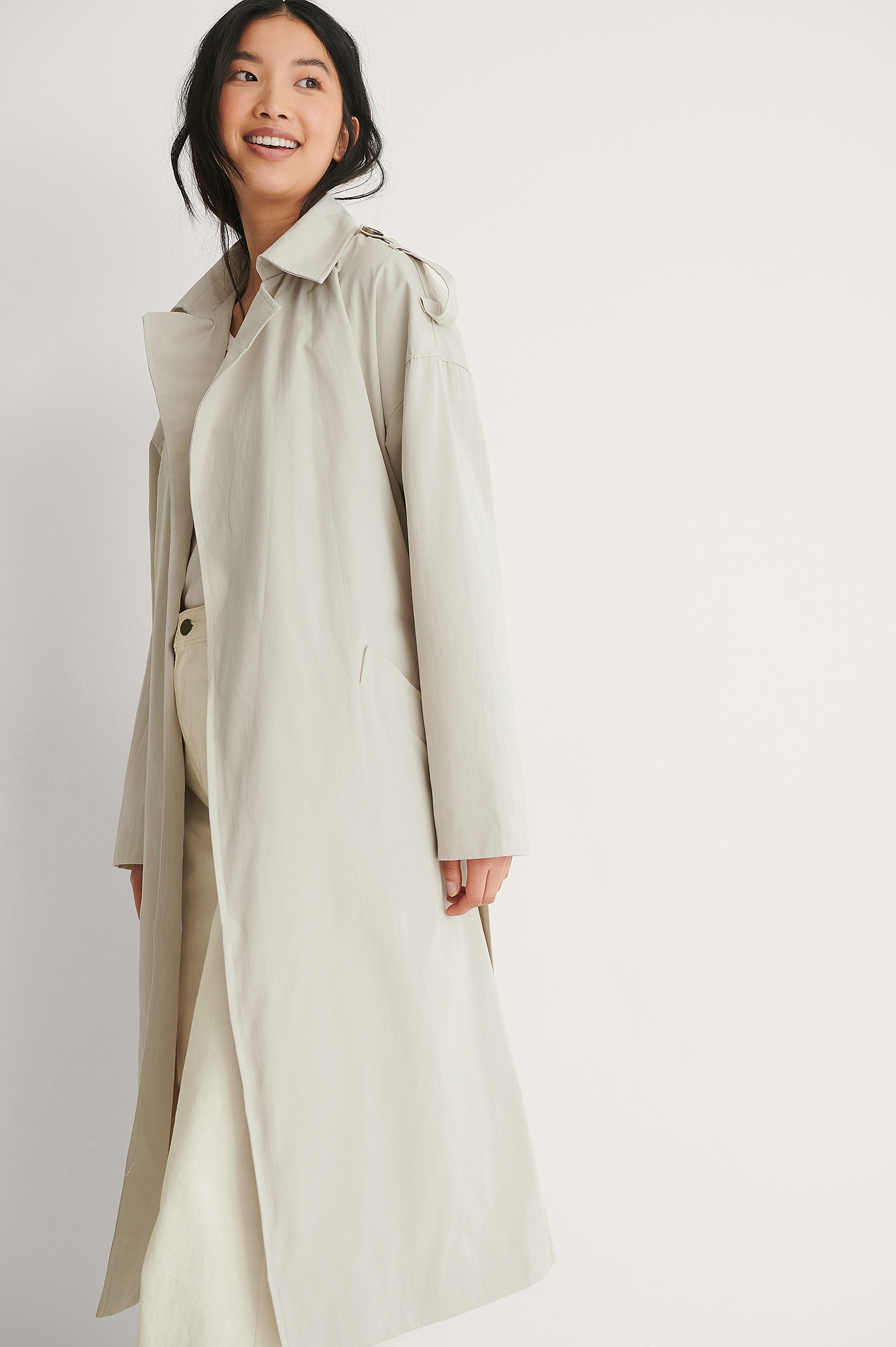 3530305 Beige Belted Trenchcoat