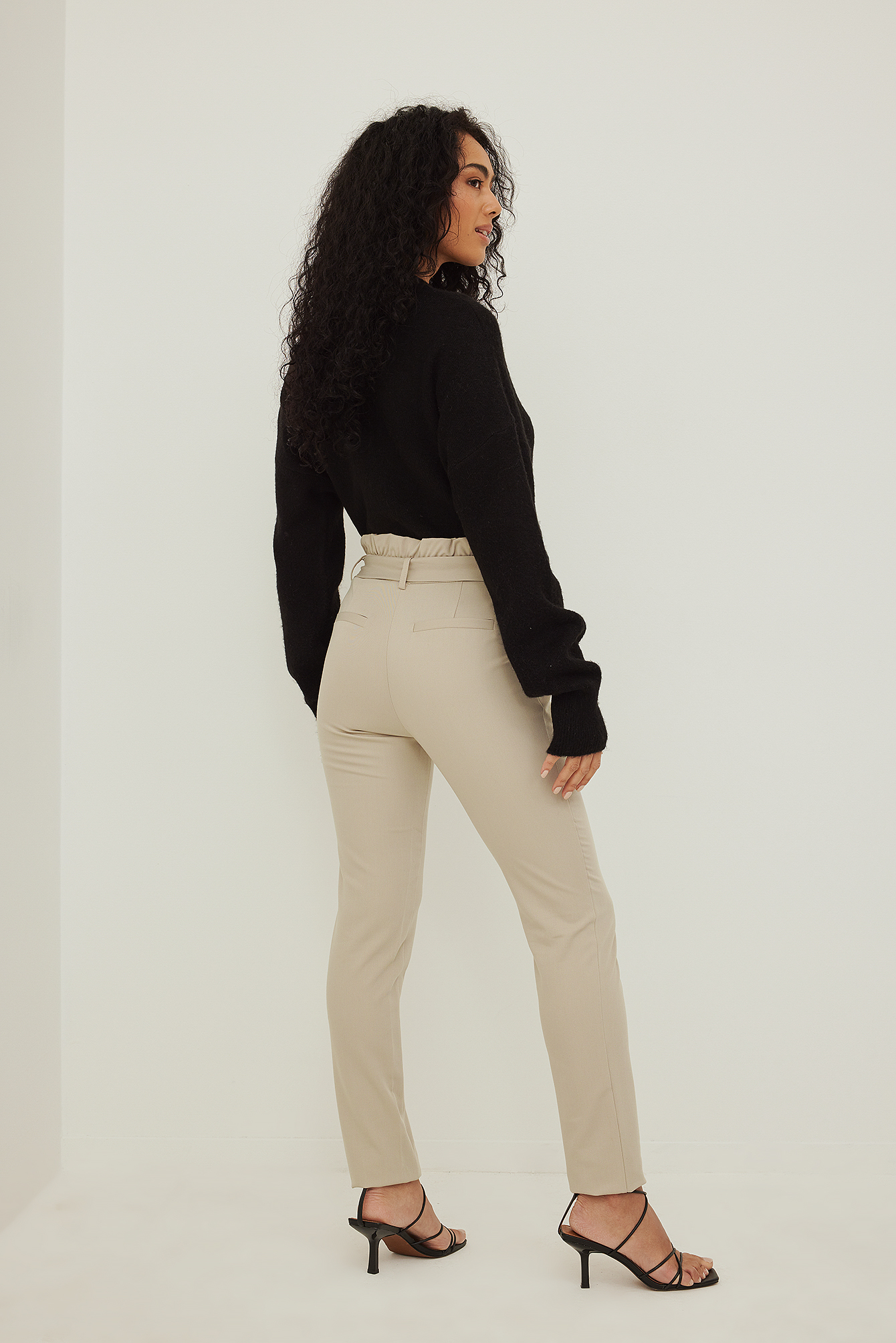 Belted Trousers Beige | na-kd.com