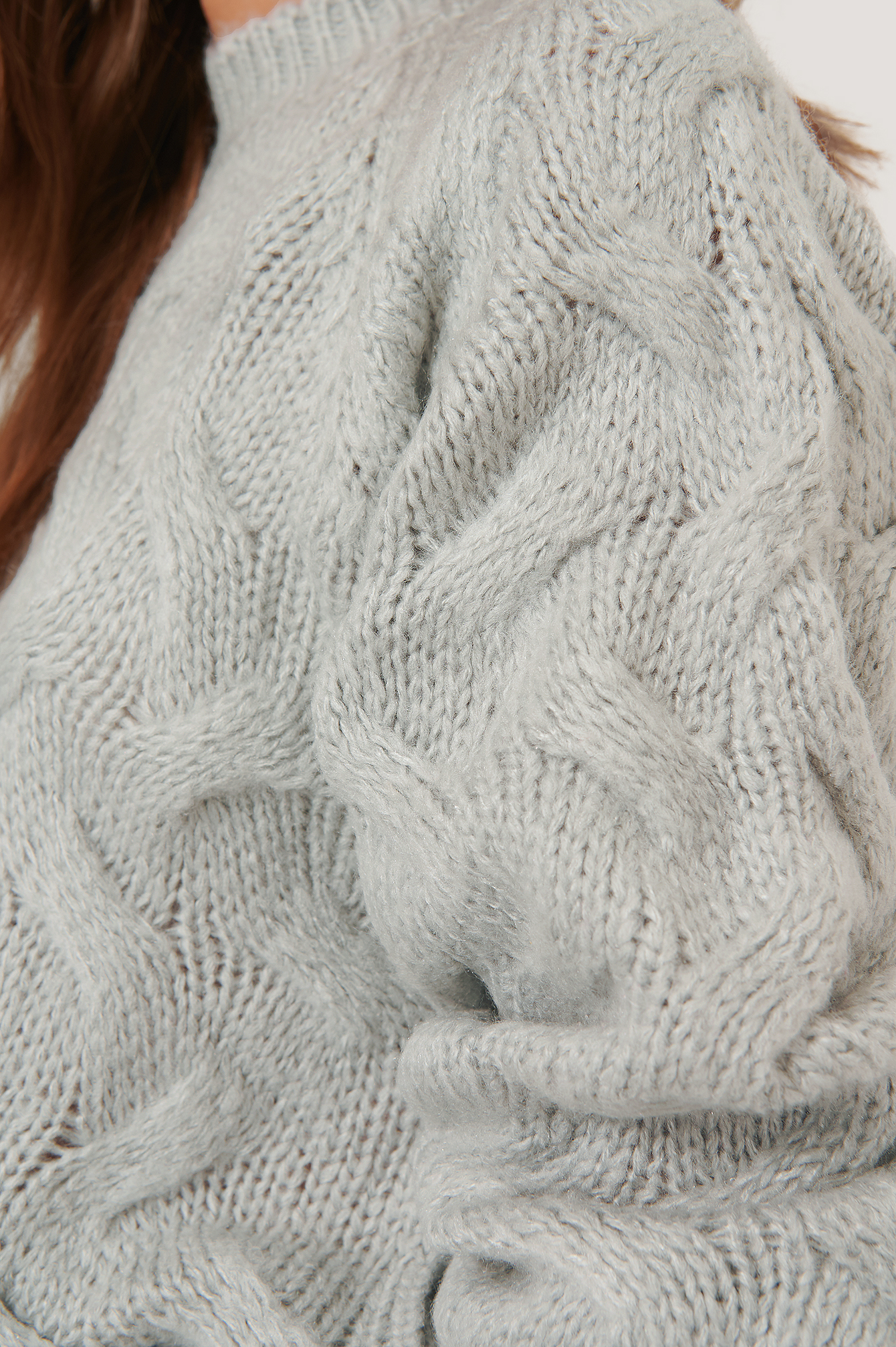 big cable knit sweater