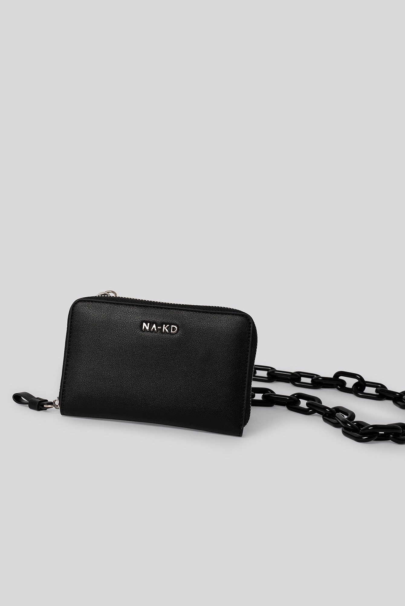 Black Big Chain Crossbody Mini Bag