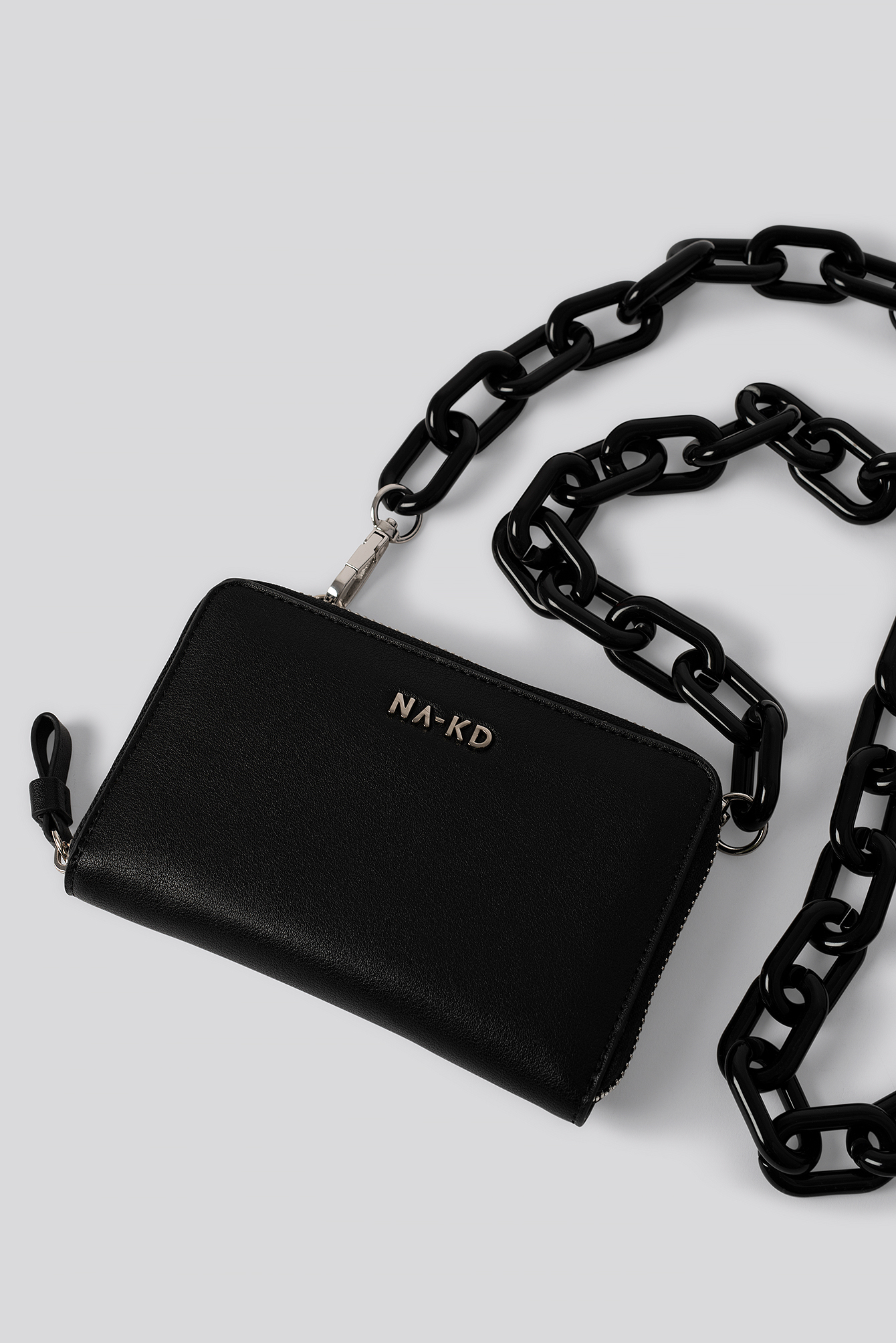 Black Big Chain Crossbody Mini Bag
