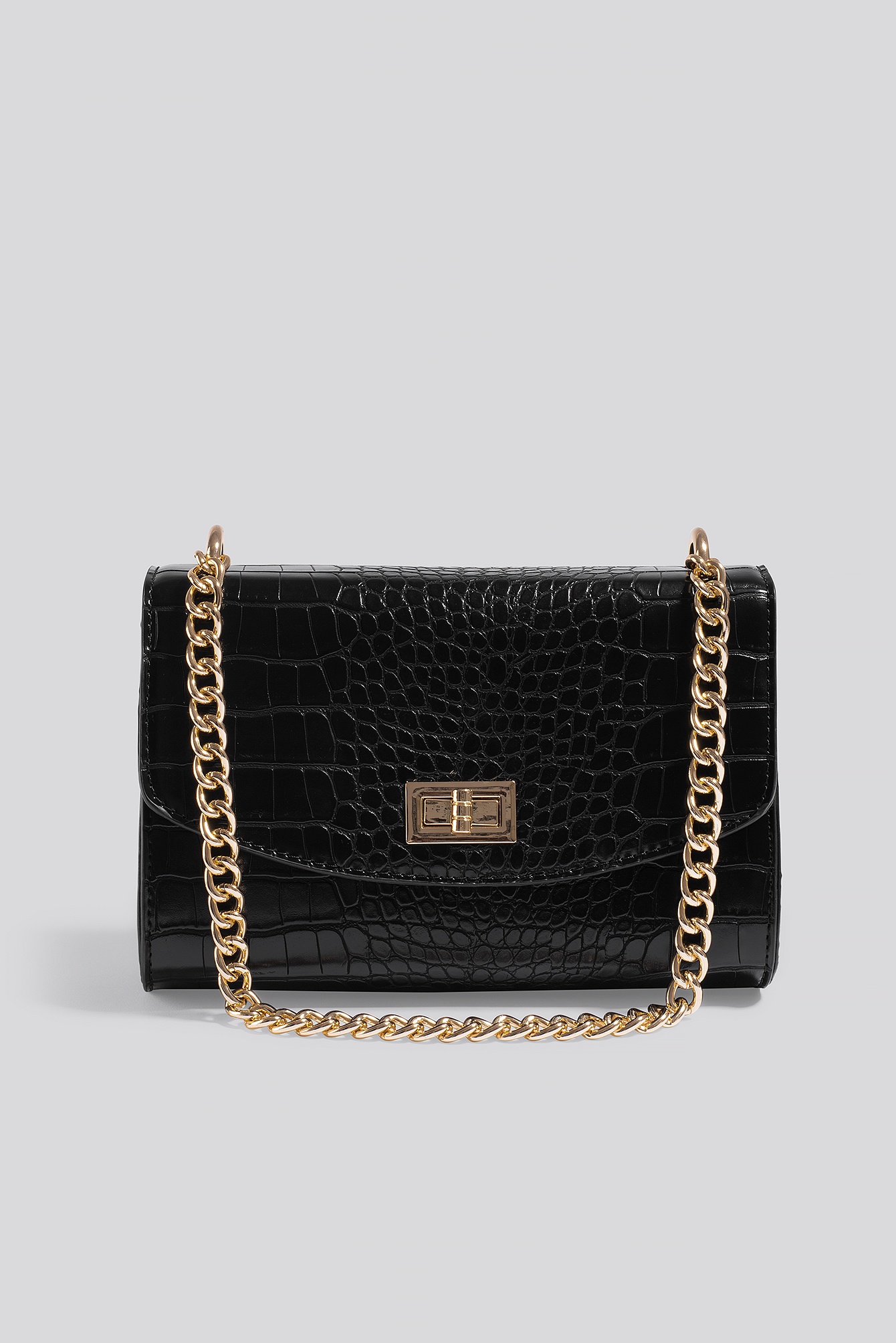 Big Chain Flap Bag Black
