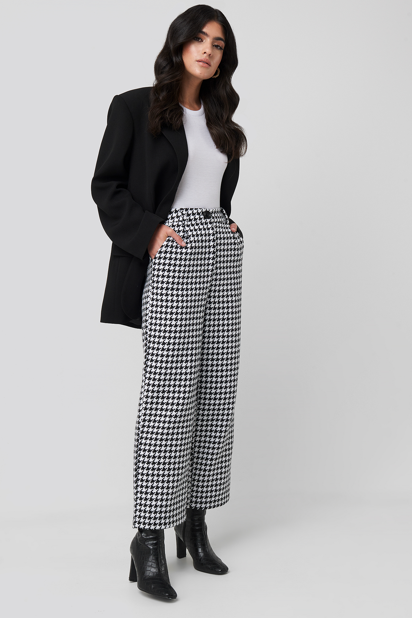 Big Dogtooth Trousers Black/White
