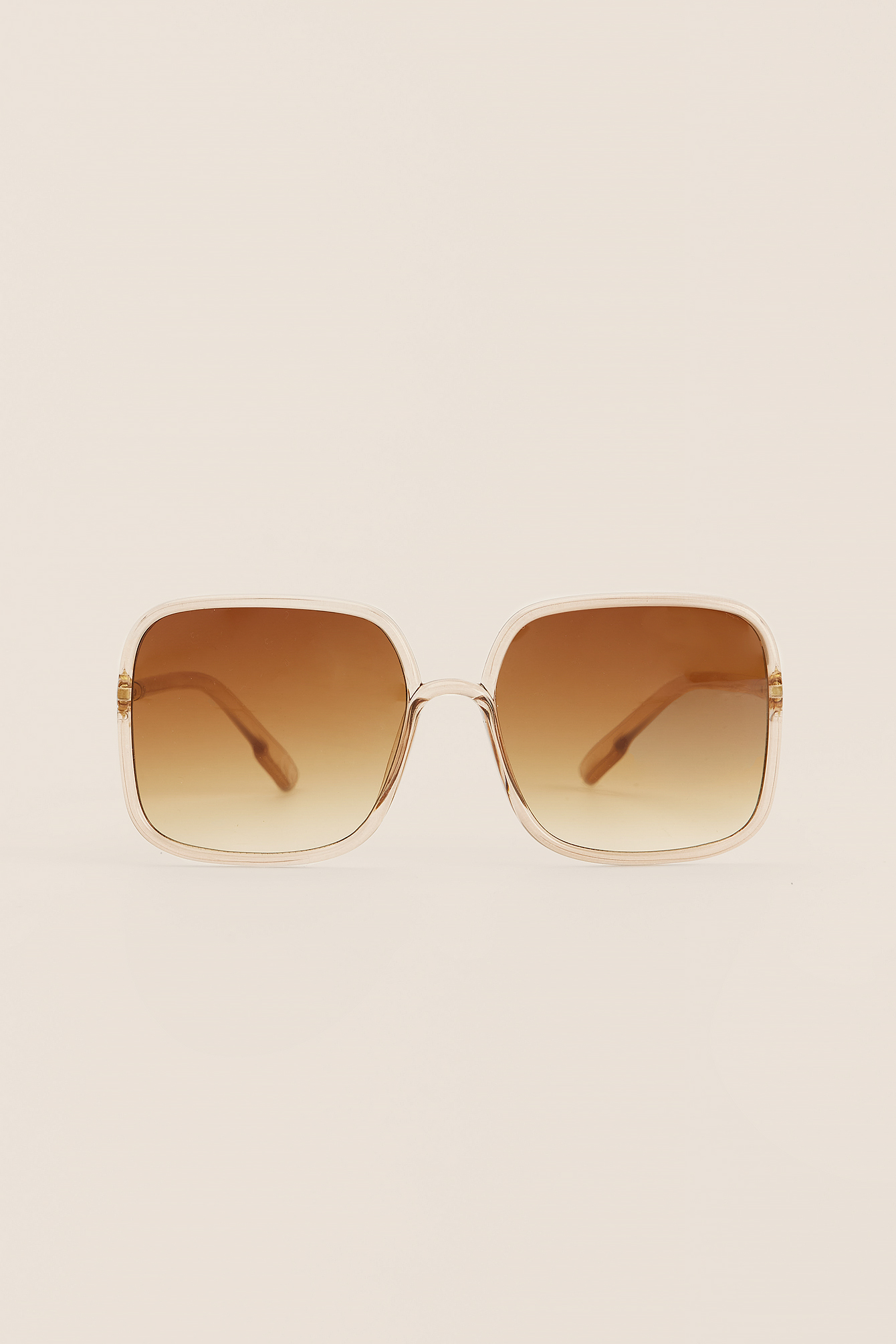 Occhiali da sole con montatura grande e aste sottili Marrone | na-kd.com