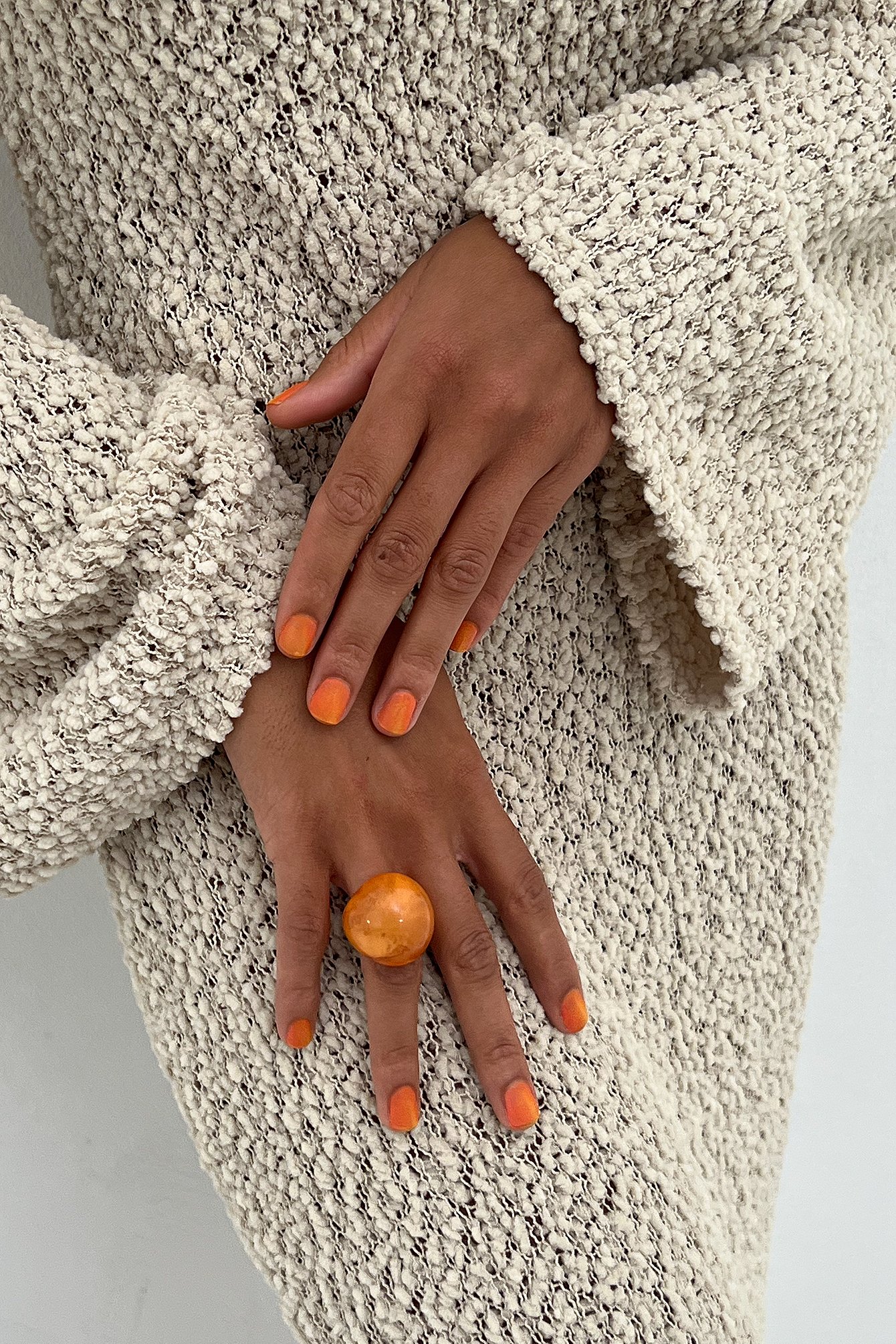 Orange Big Plastic Ring