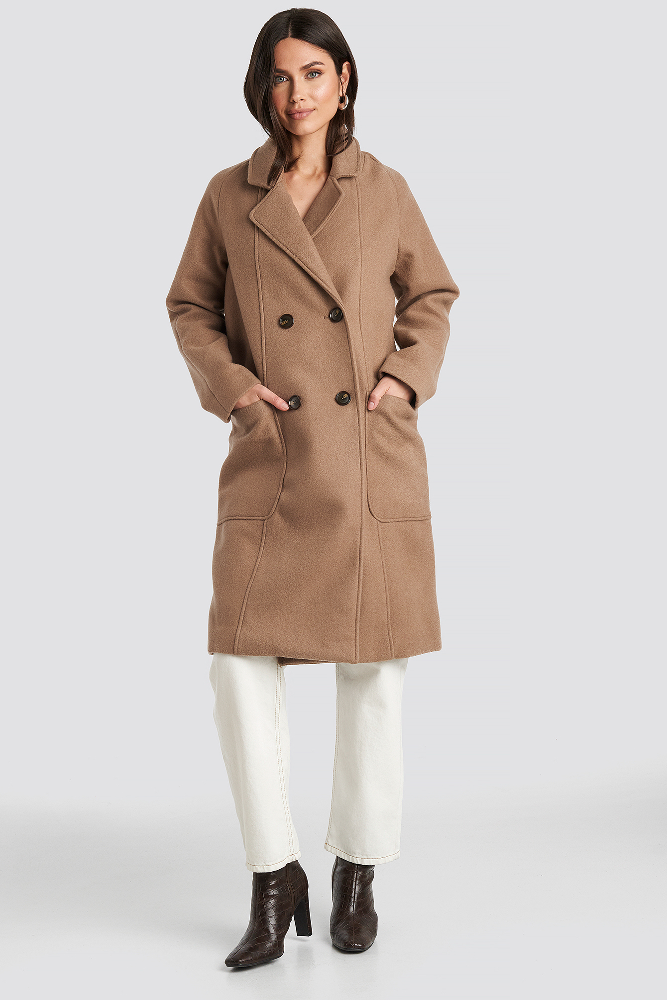 Big Pocket Coat Beige
