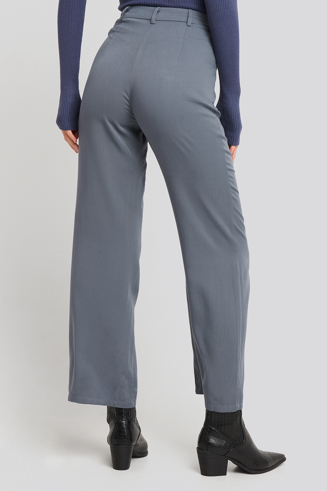 Big Pocket Flowy Pants Grey