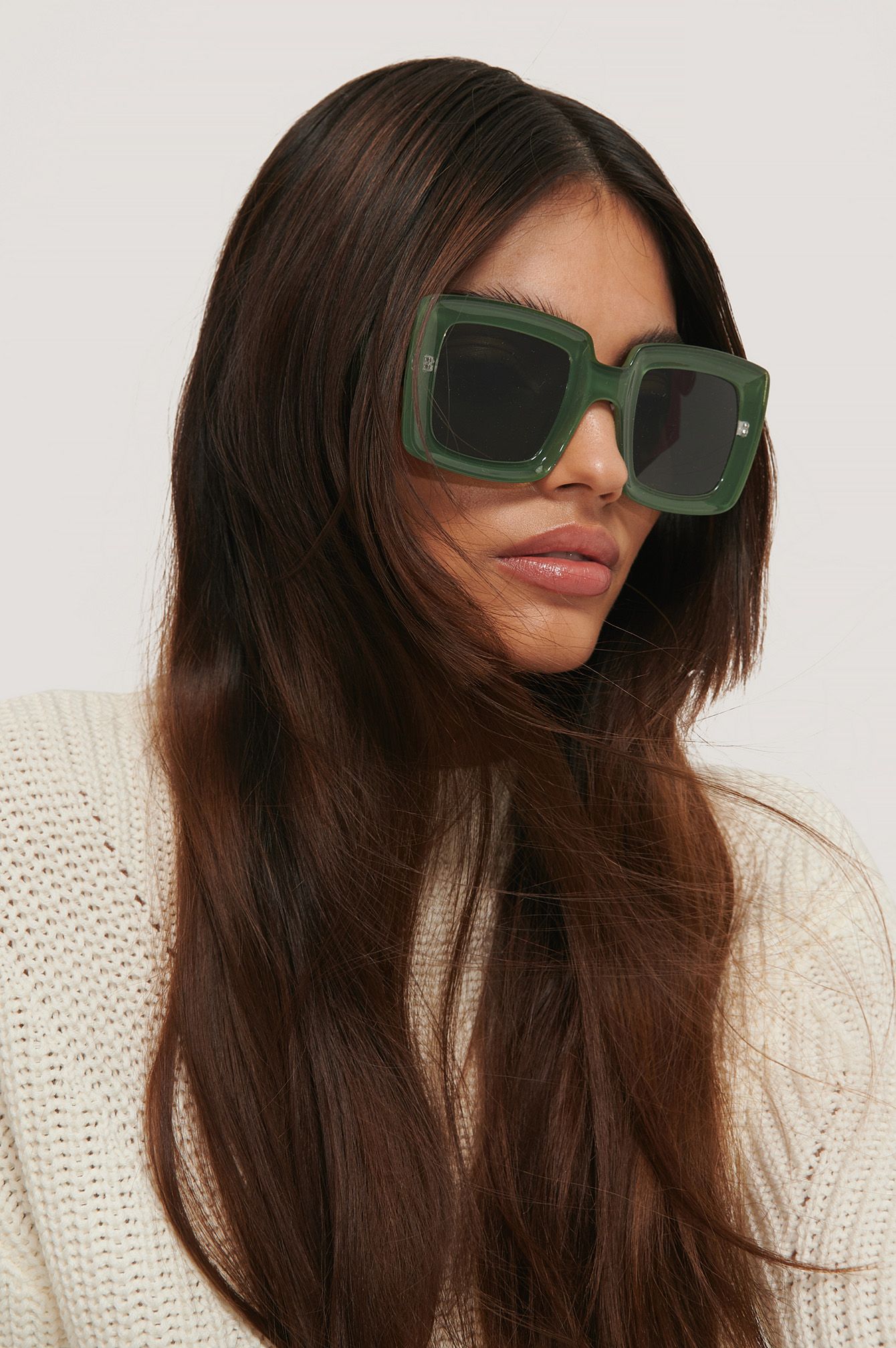 Große Retro-Sonnenbrille Mit Quadratischen Gläsern
