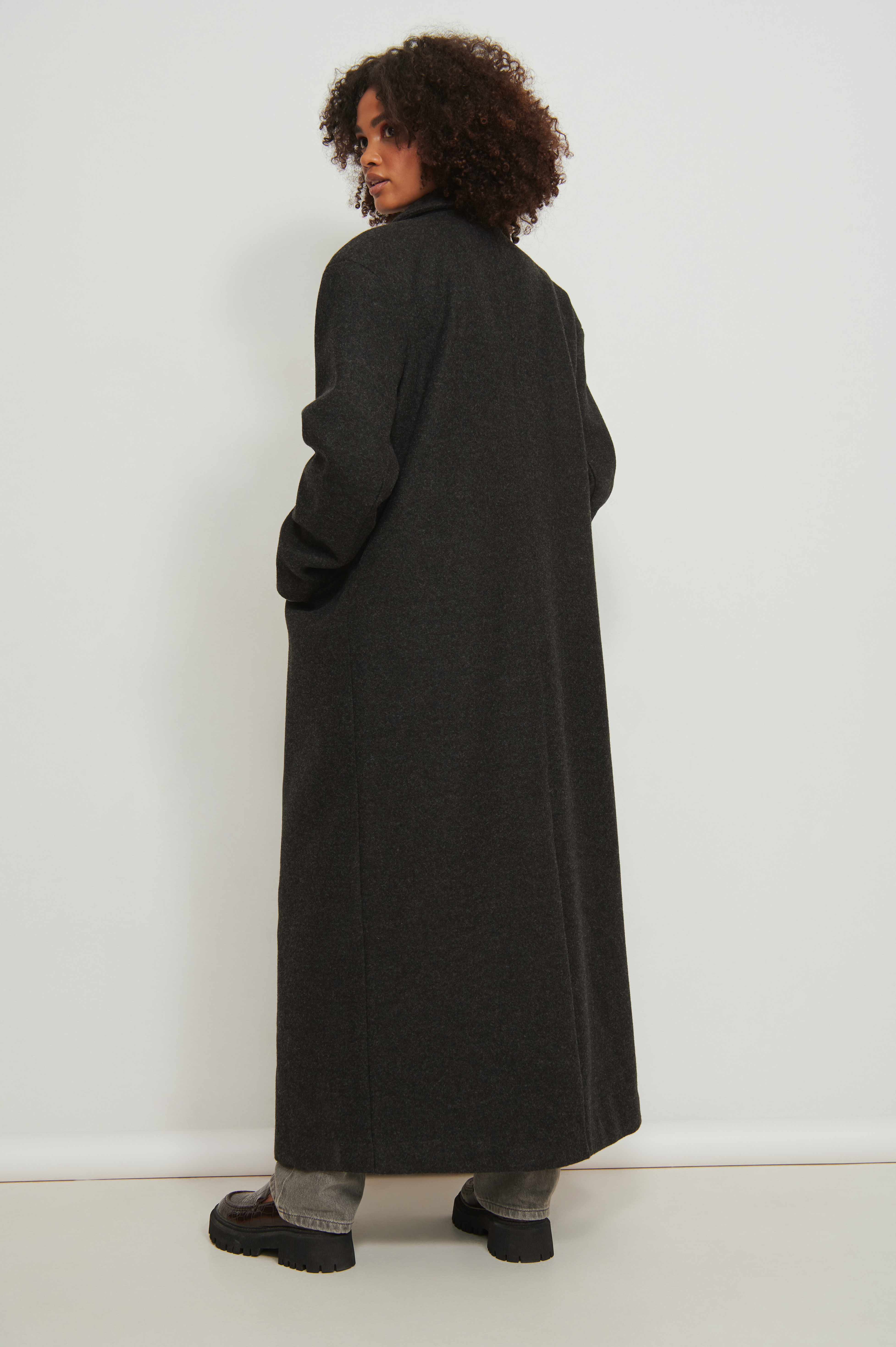 Big Shoulders Oversized Wool Blend Coat 