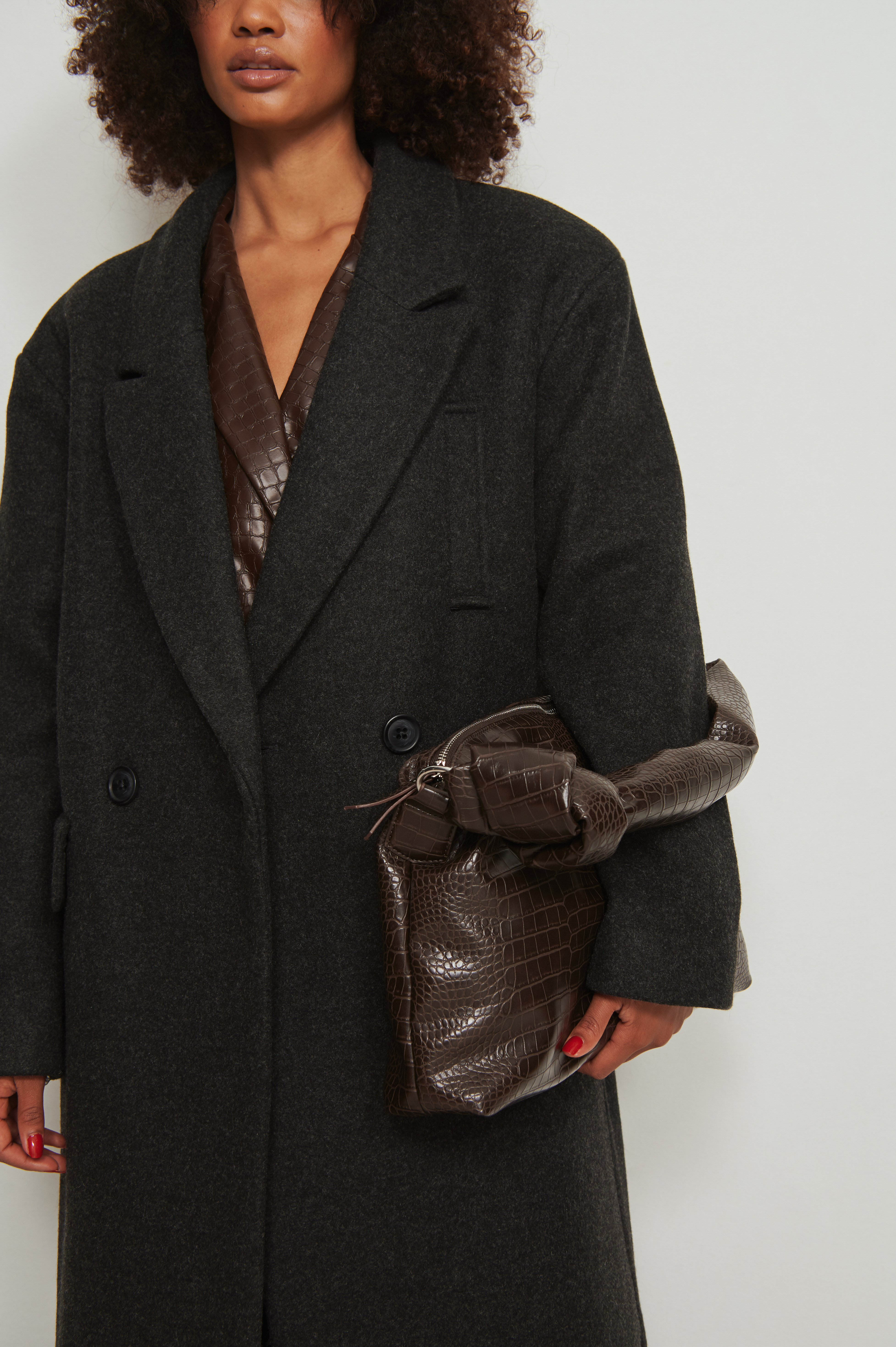 Big Shoulders Oversized Wool Blend Coat 