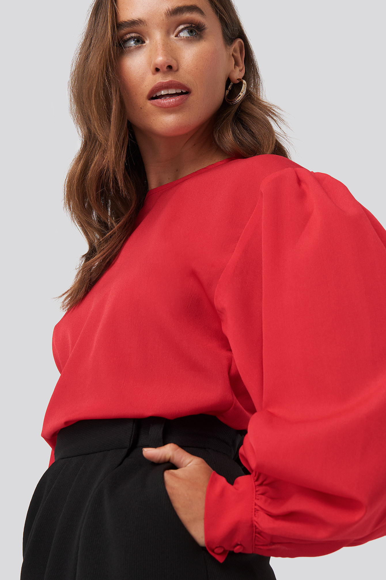Big Sleeve Blouse Red