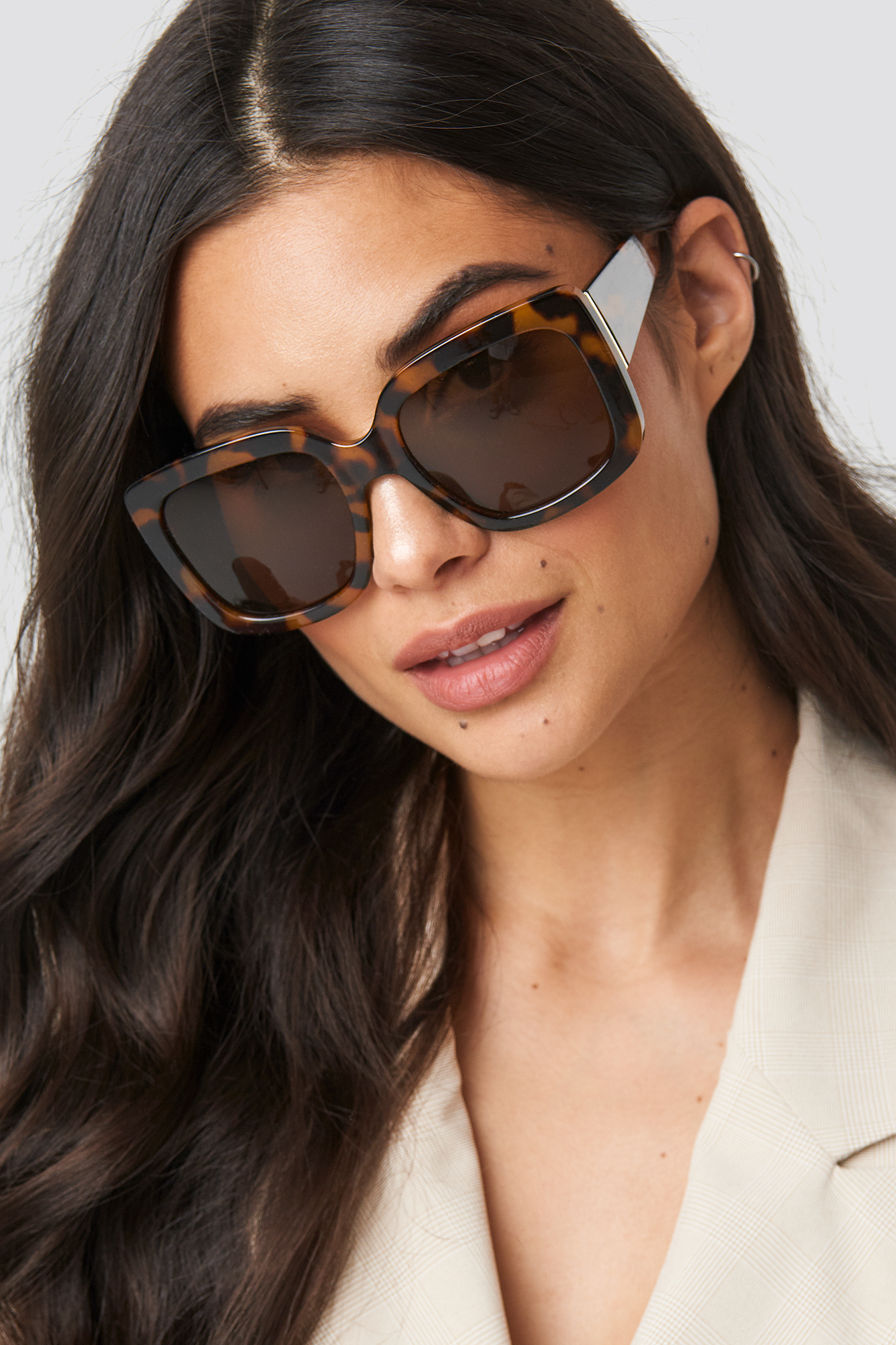 Big Squared Sunglasses Tortoise