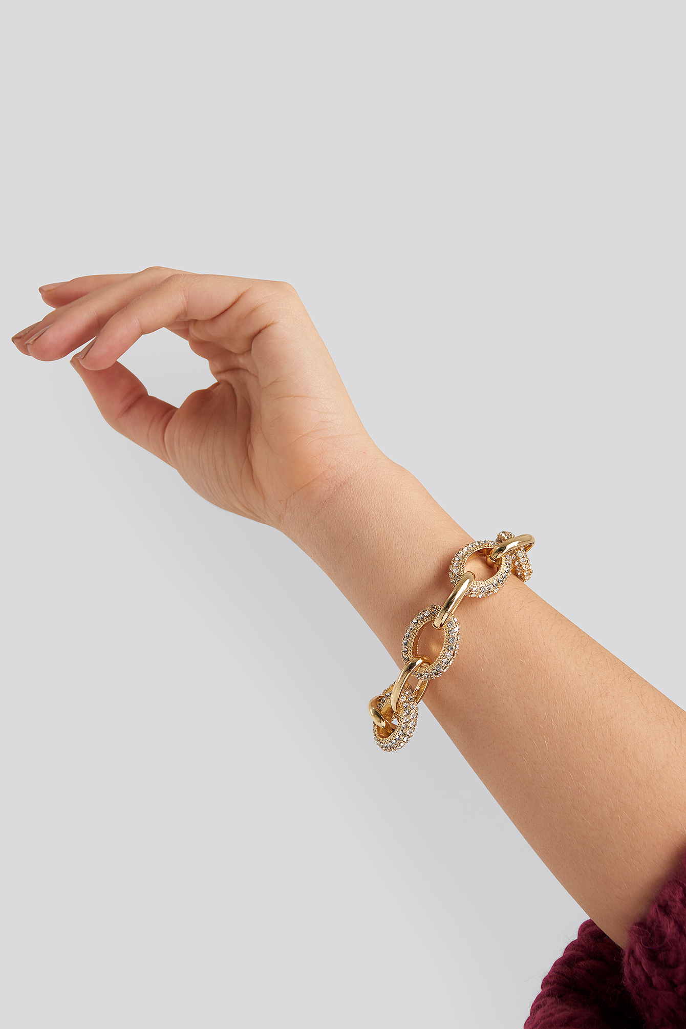 Big Strass Chain Bracelet Gold