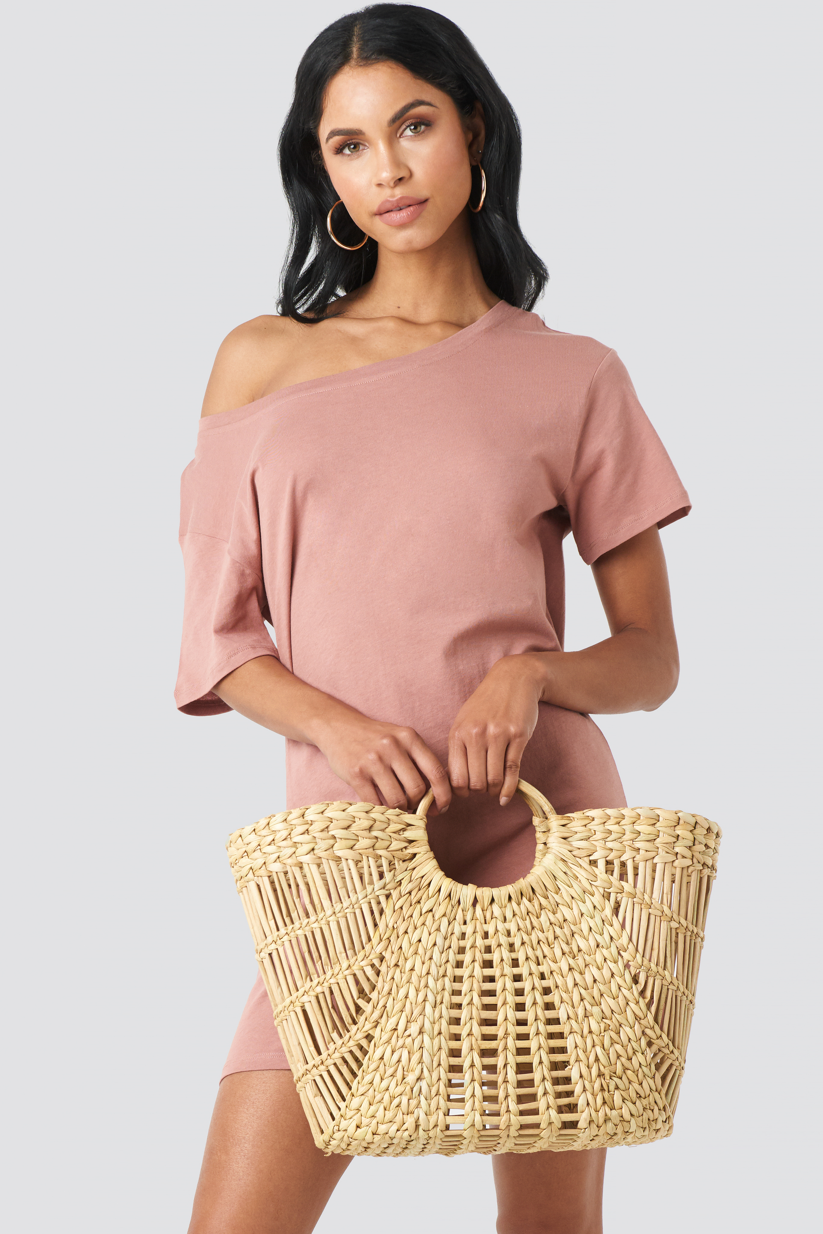 Big Strawy Basket Bag Natural