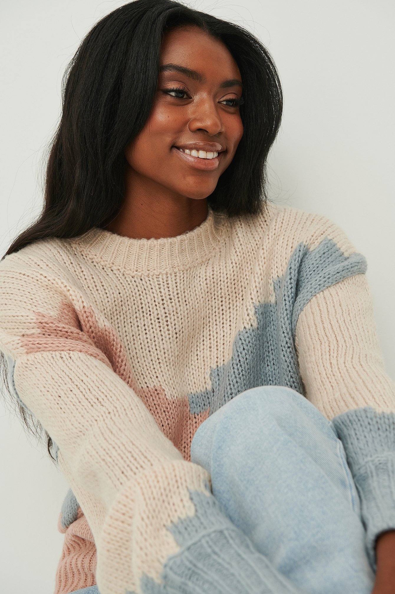 sweater med blokke Flerfarvet | na-kd.com