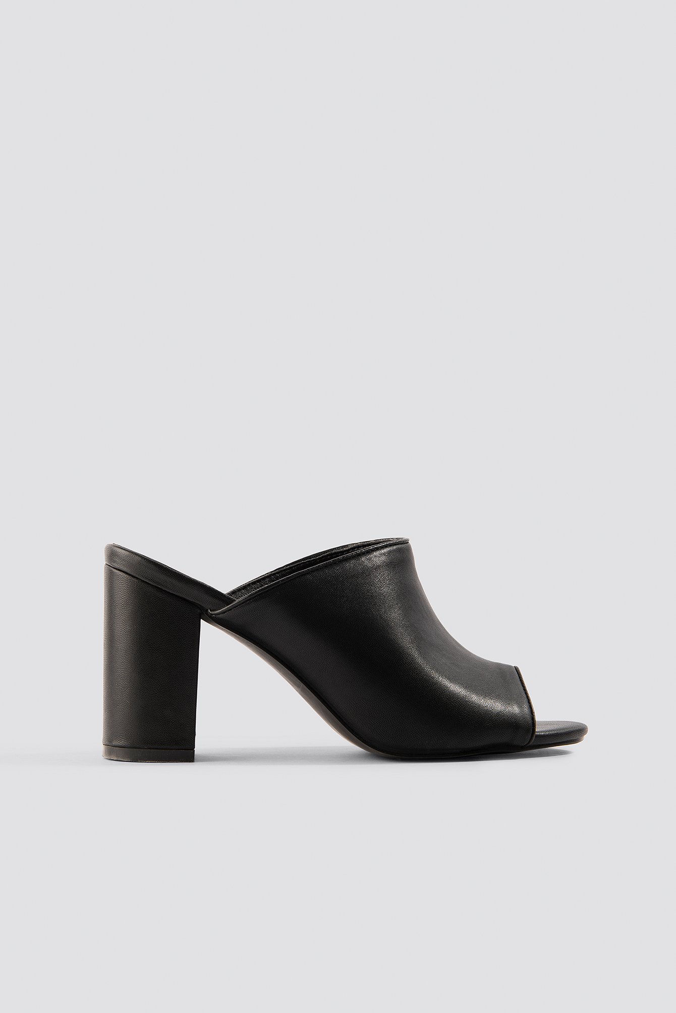 black block heel mules