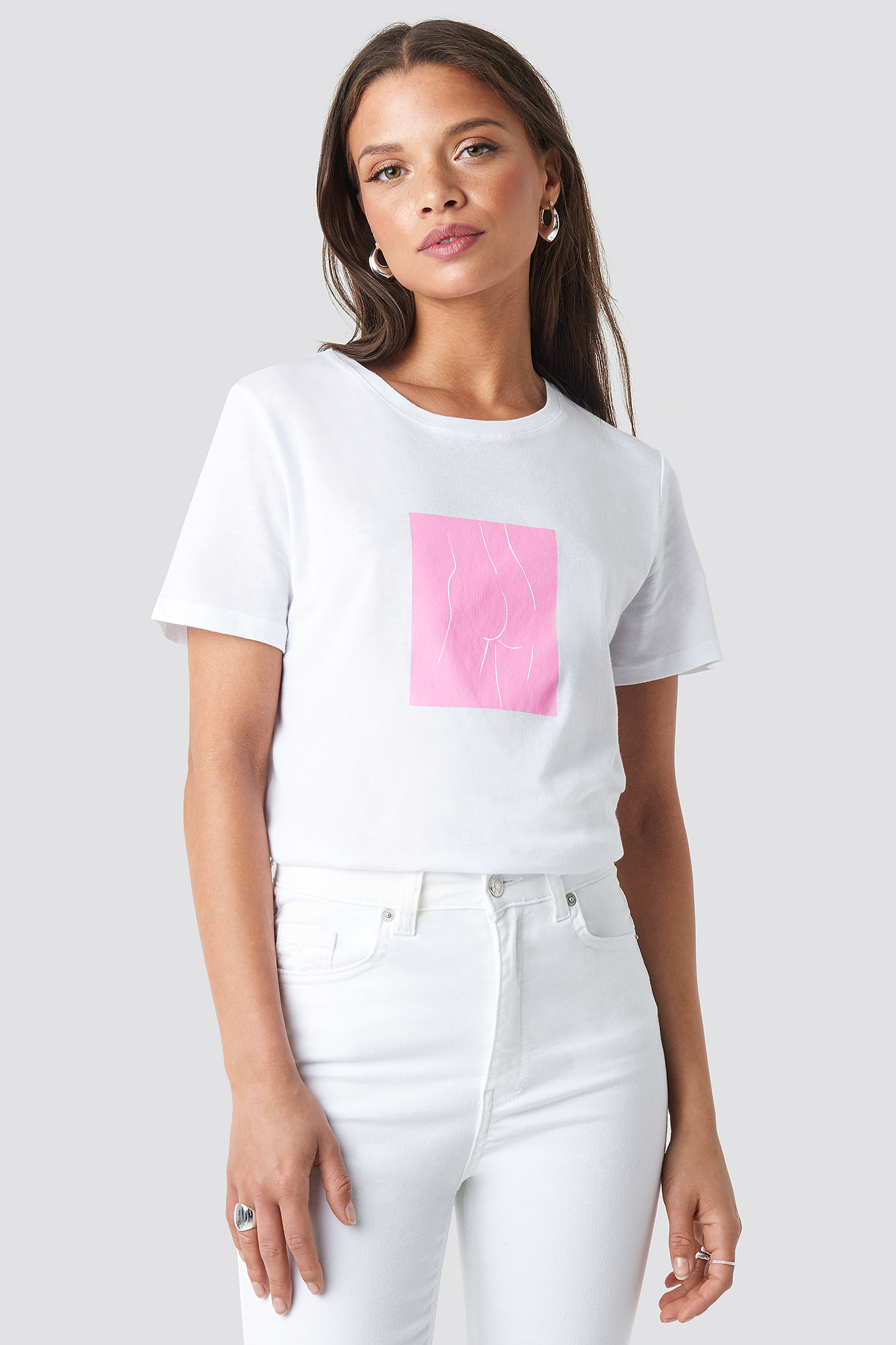 Body Printed Tee White