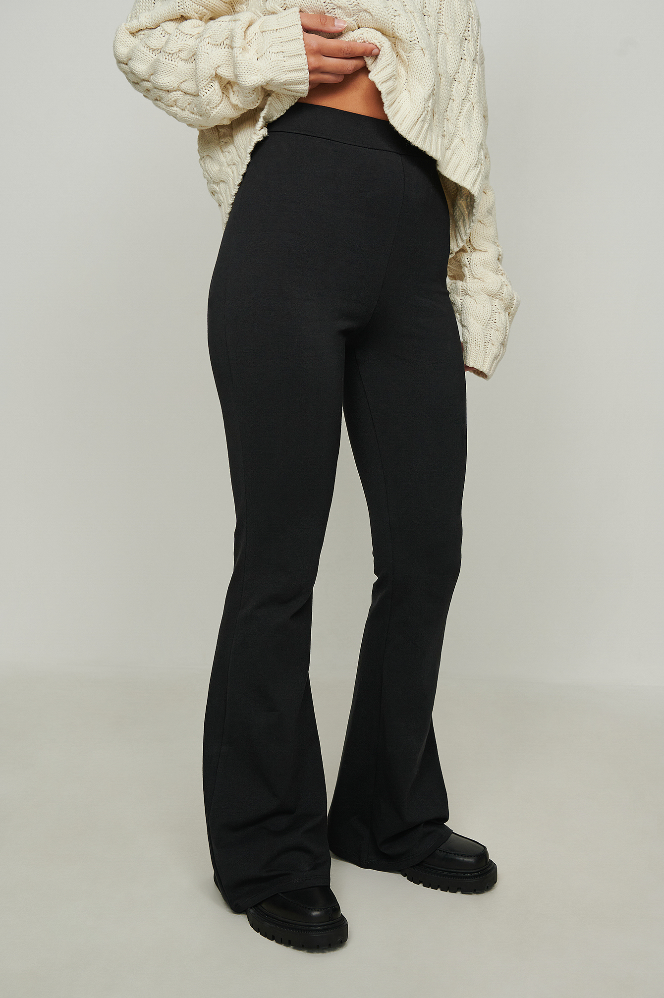Organische bootcut legging met hoge 