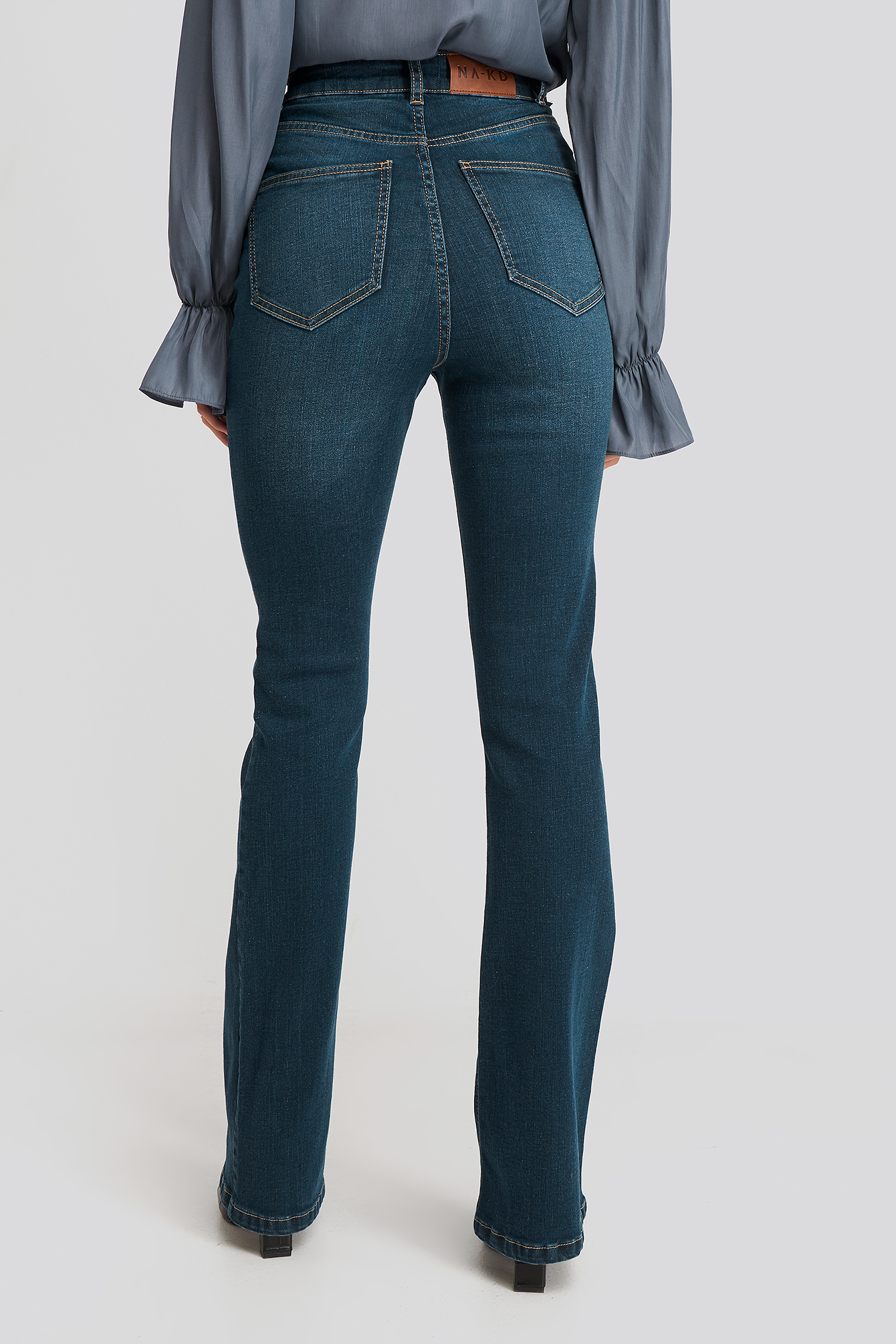 Skinny Bootcut Jeans Blue | na-kd.com