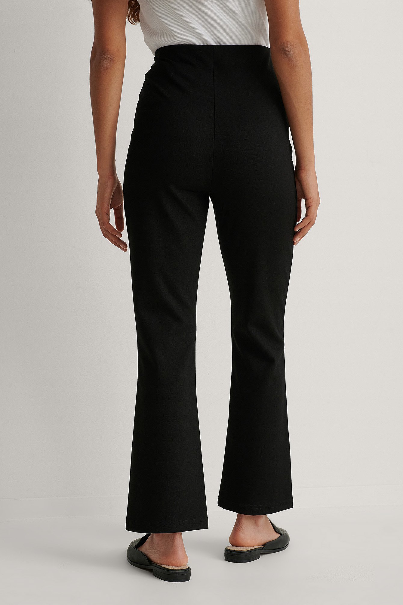 Bootcut Jersey Pants Black