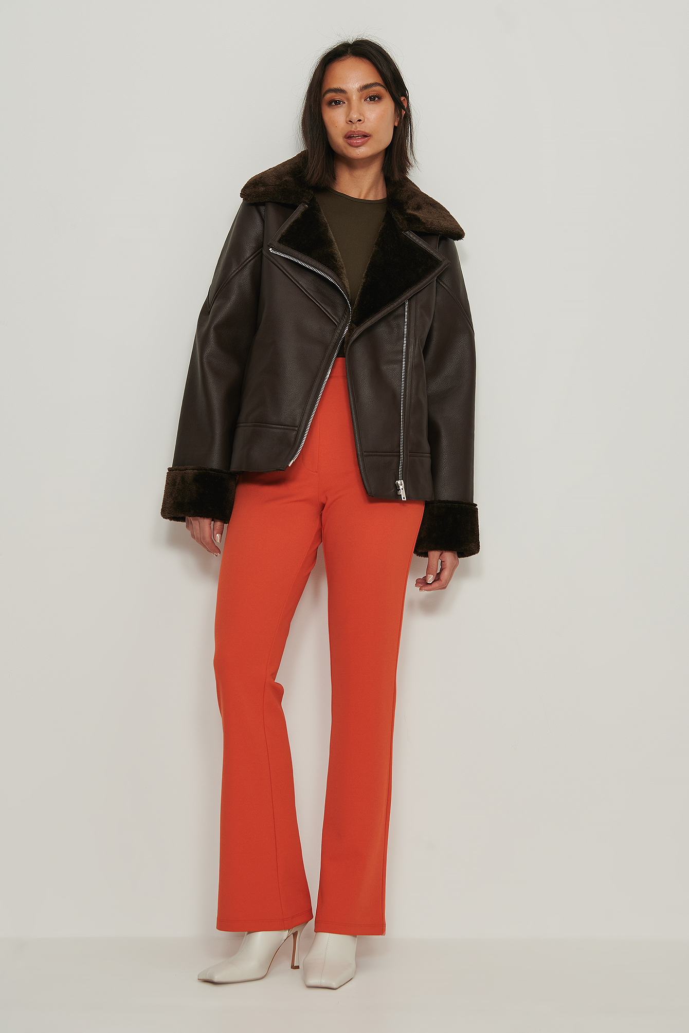 Bootcut Jersey Suit Pants Orange | na 