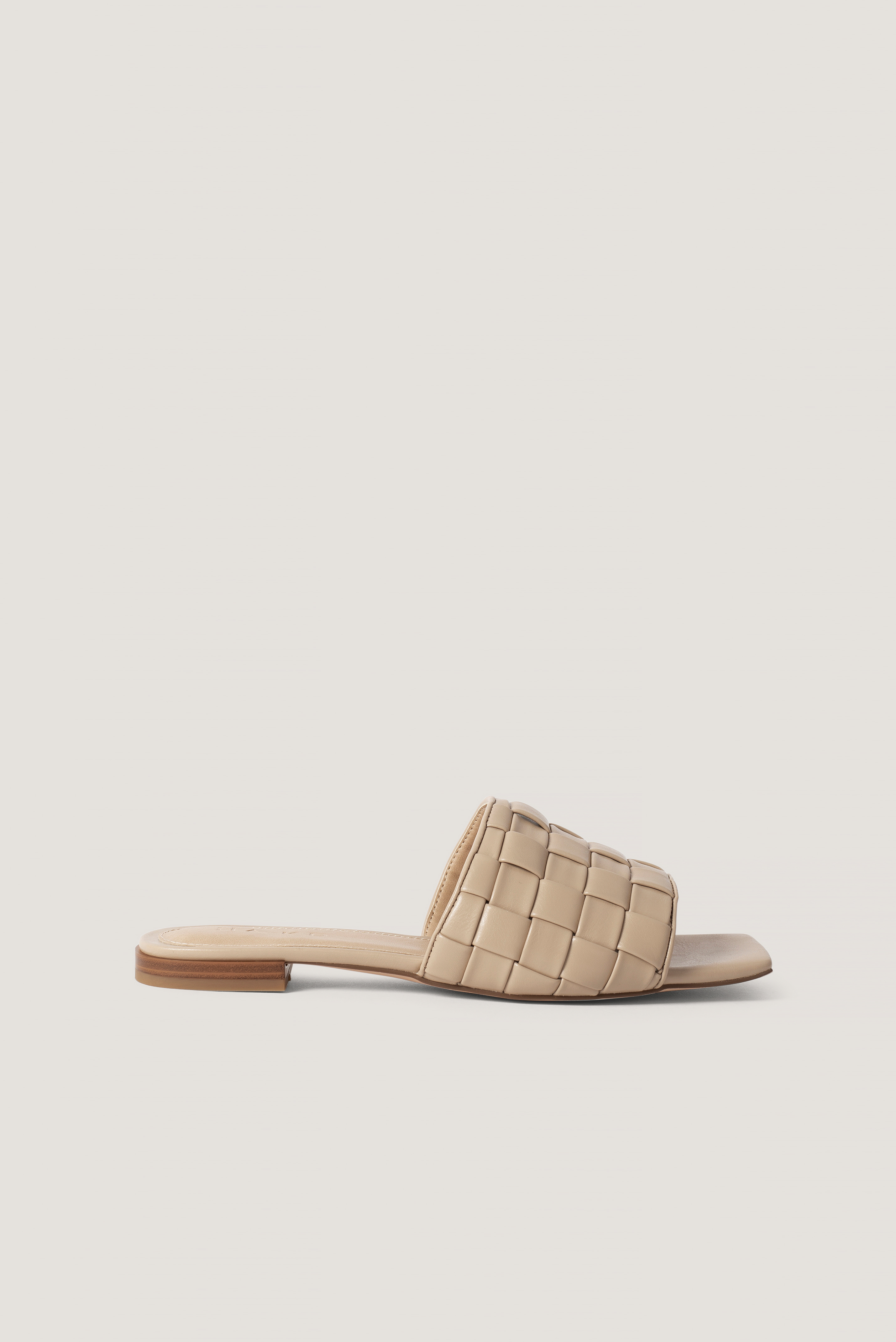 Braided Flats NA-KD Shoes, Beige