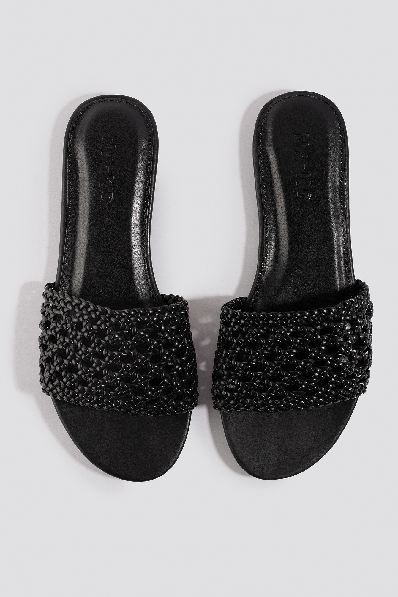 braided slip on sandals