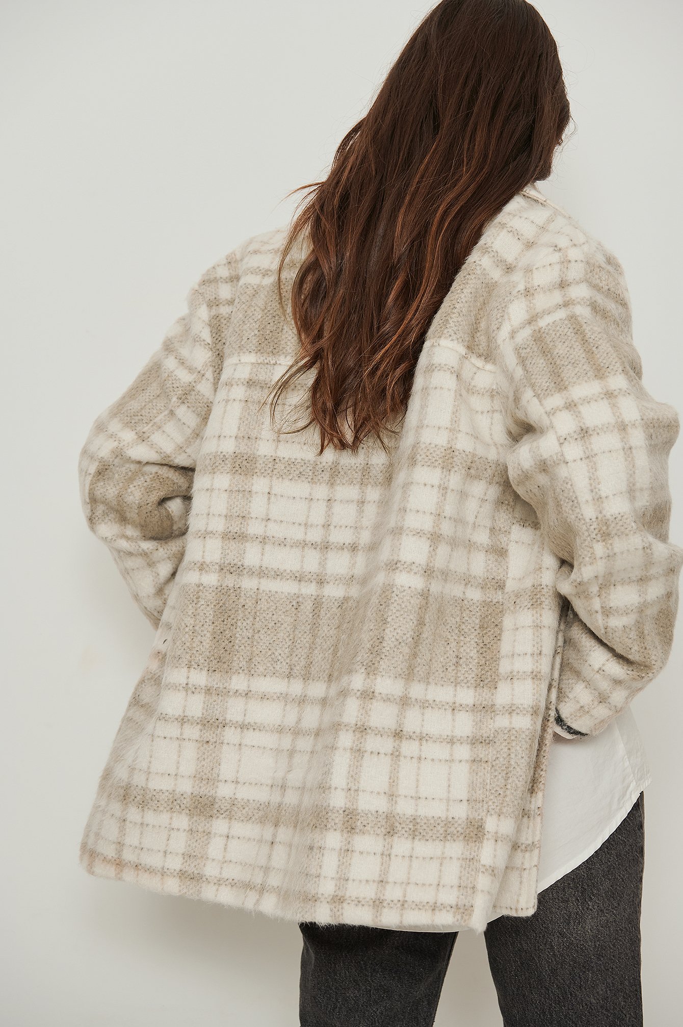 Checked Brushed Checked Chest Pocket Jacket