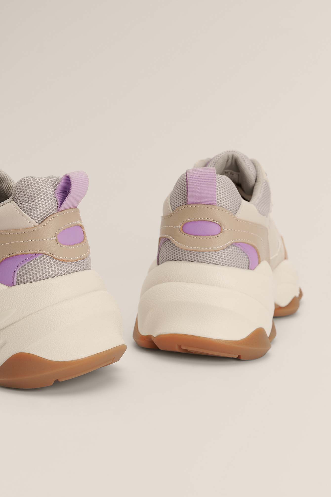 beige bubble sole trainers